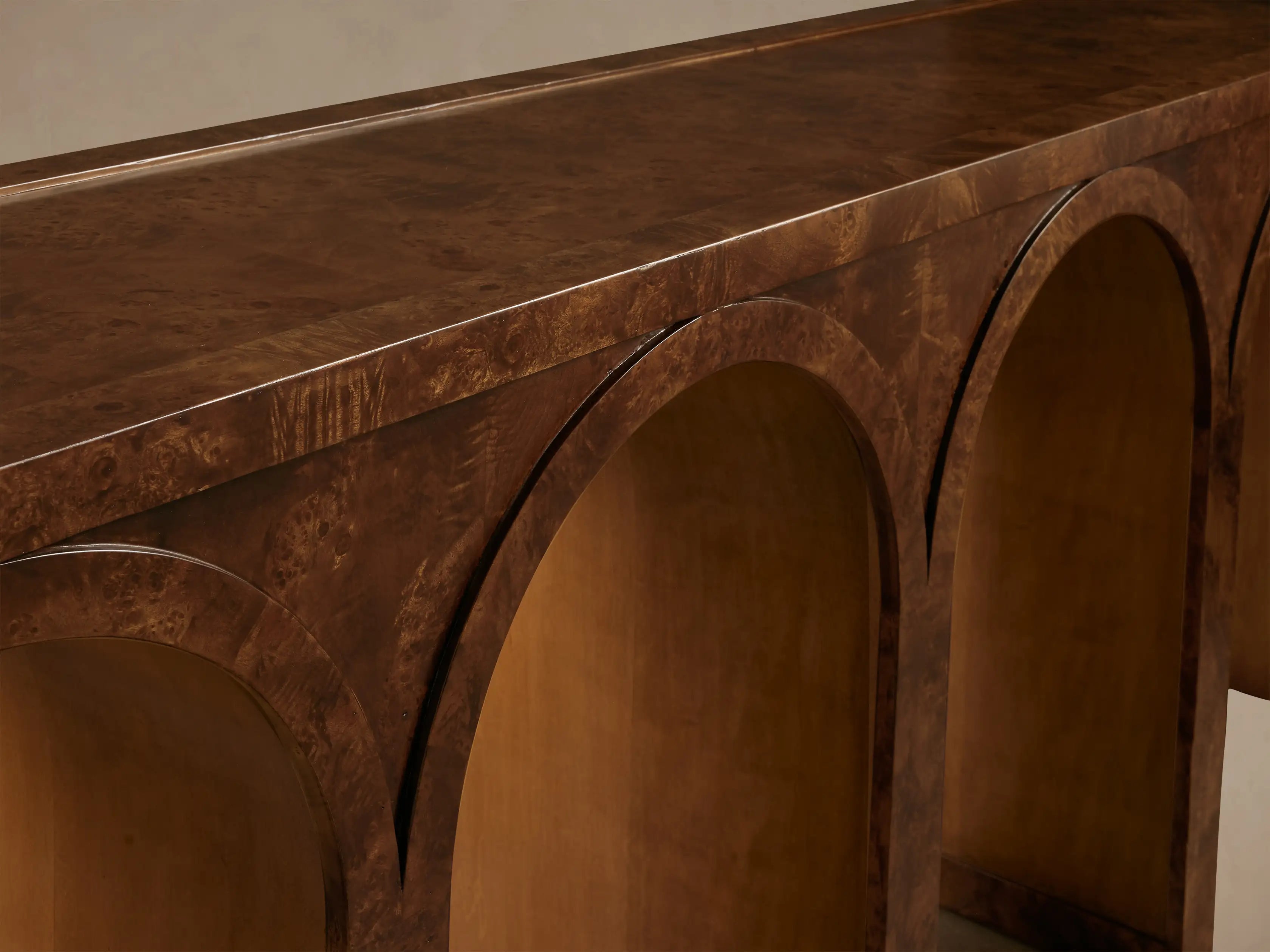 Hattiea Burl Console Table