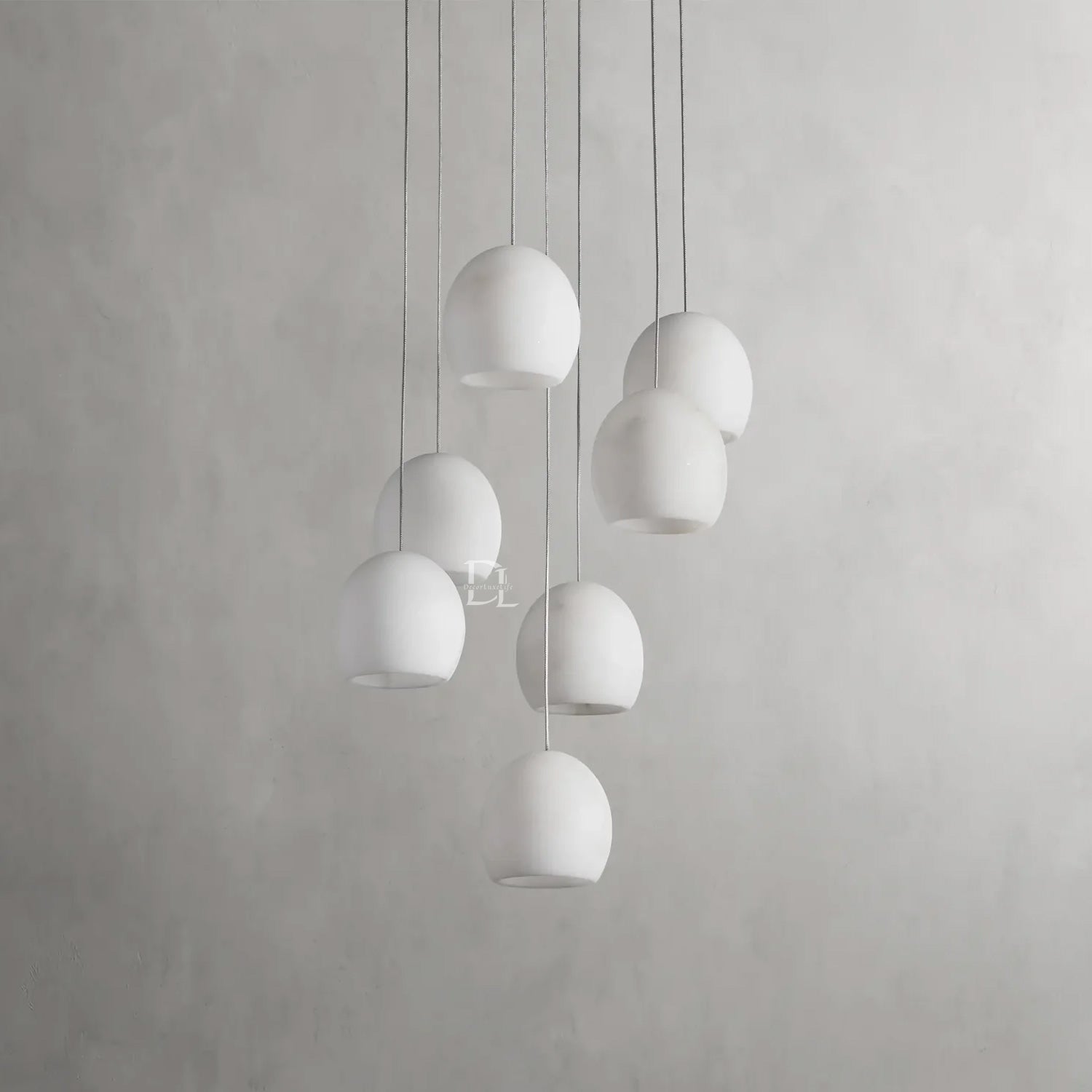 Arica Alabaster Round Chandelier