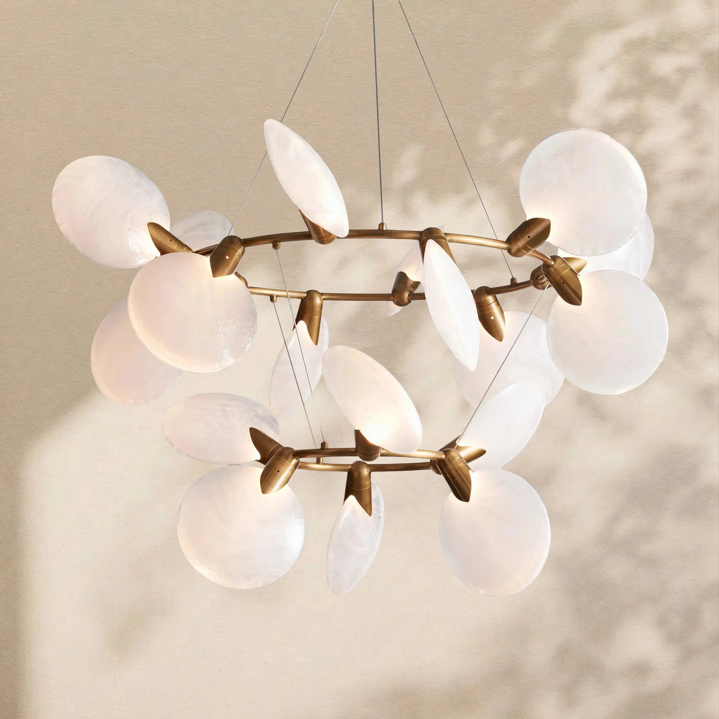 Leafloor 2-Tiered Halo Chandelier