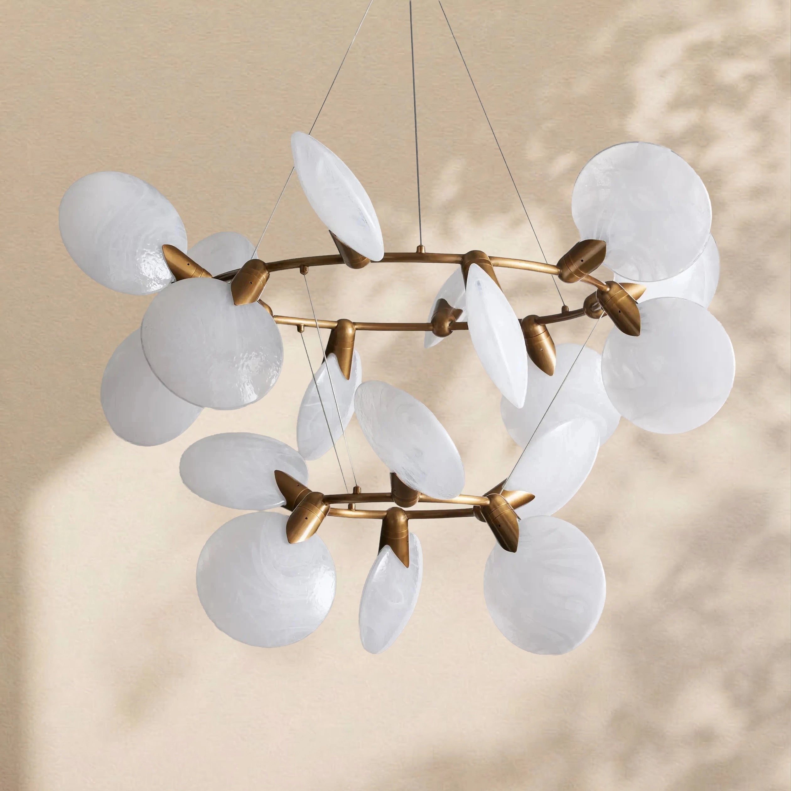 Leafloor 2-Tiered Halo Chandelier