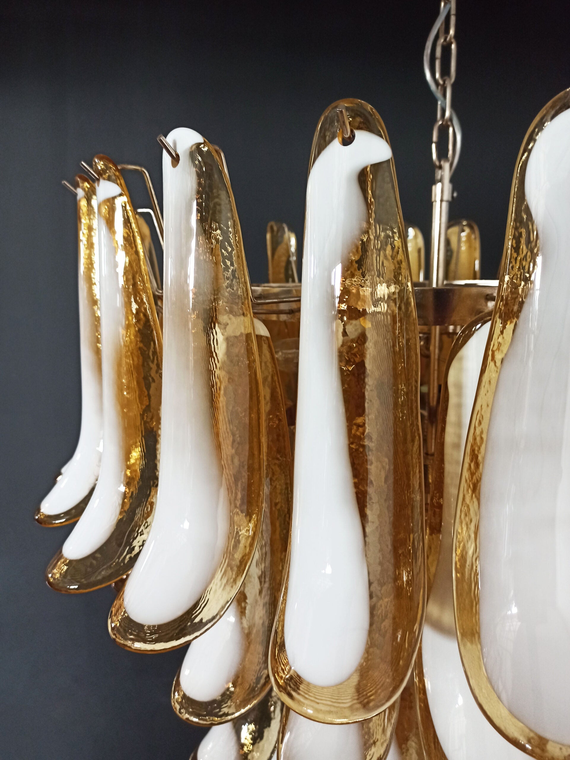 Murano Chandelier 75 Caramel-Colored Petal Glass
