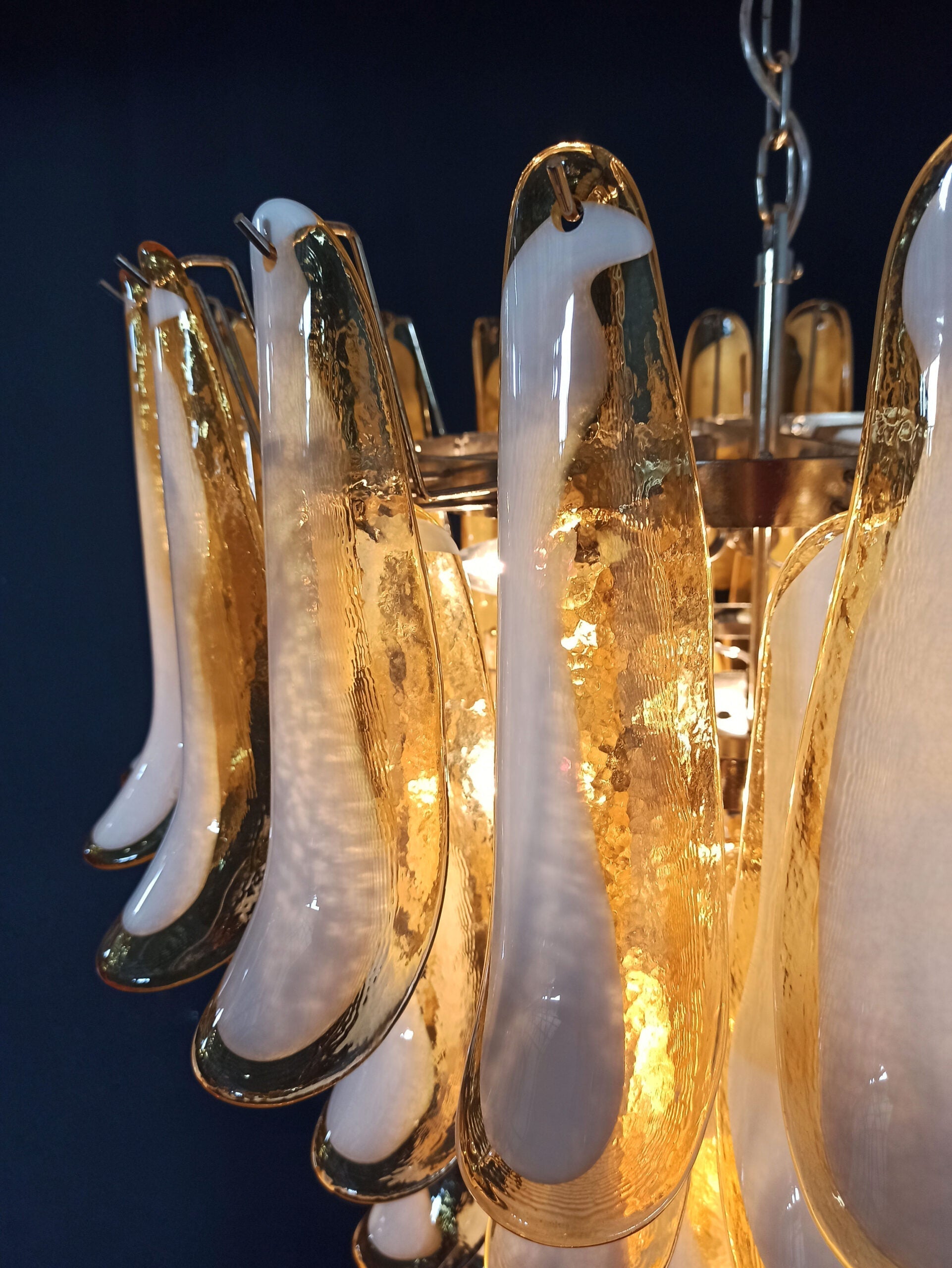Murano Chandelier 75 Caramel-Colored Petal Glass