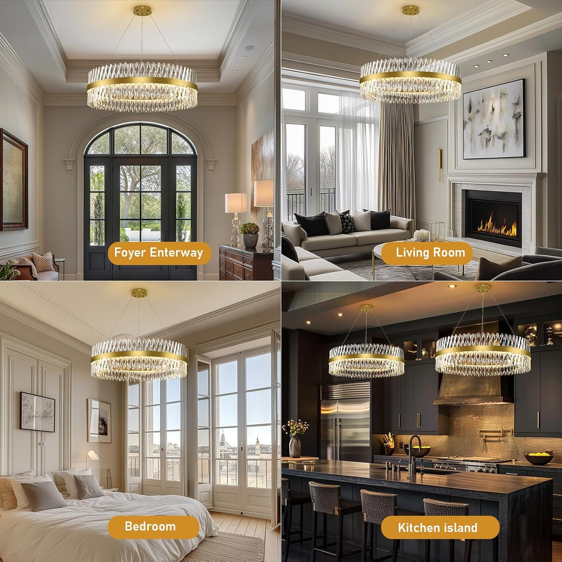 MDEGLYO Modern Crystal Chandelier