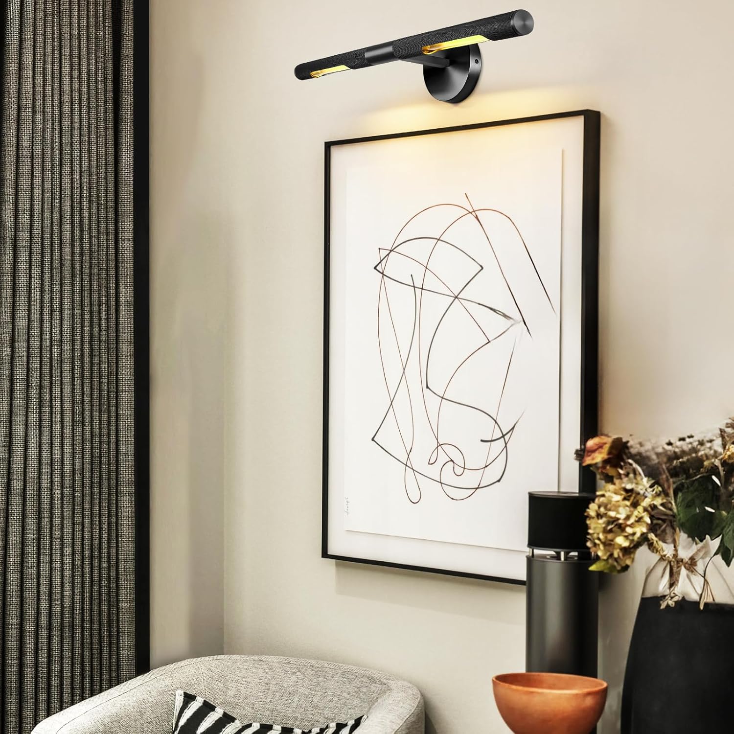 Hard-wired Knurled Picture Light