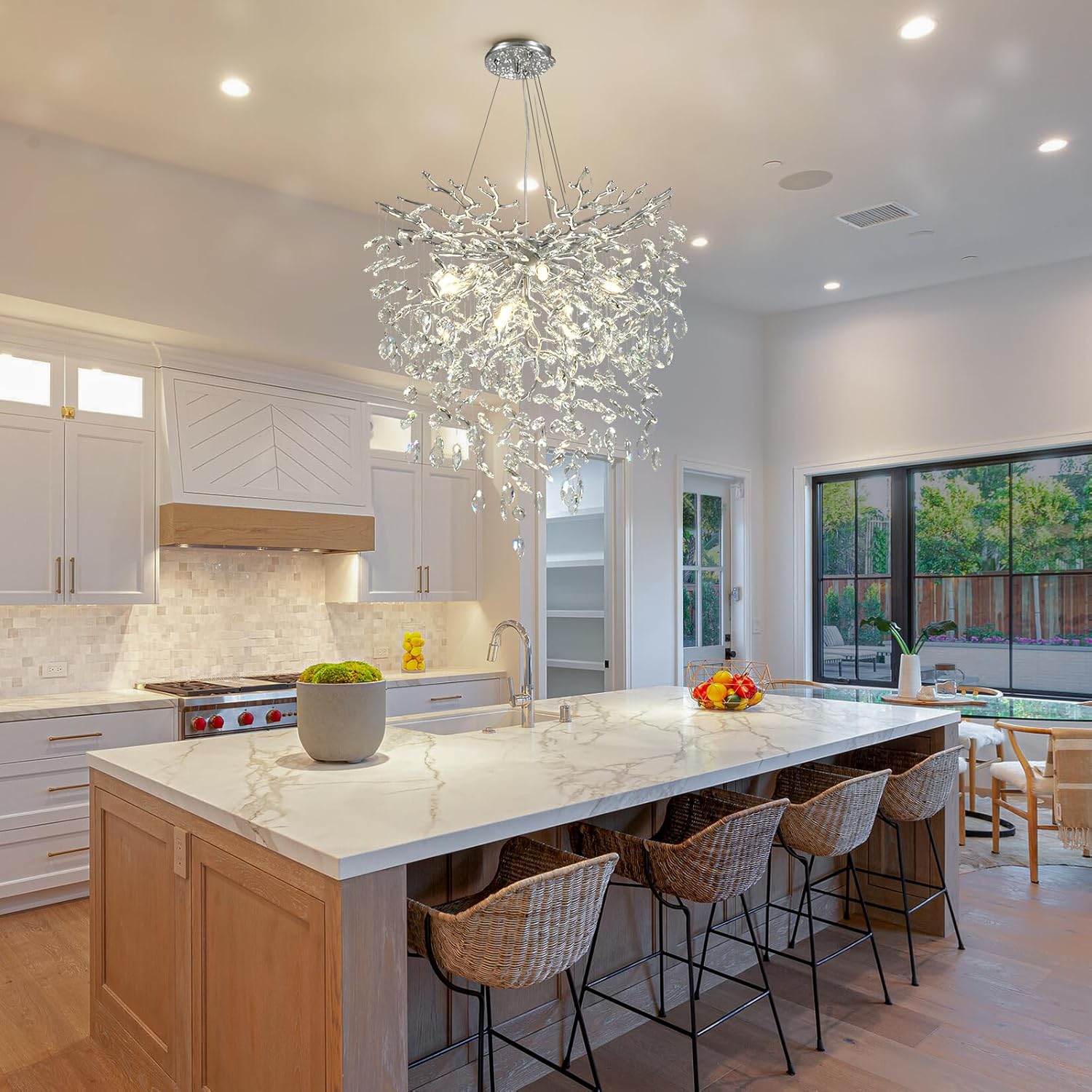 Solara Round Tree Branch Chandelier 24" 32" 40" Tree Branch