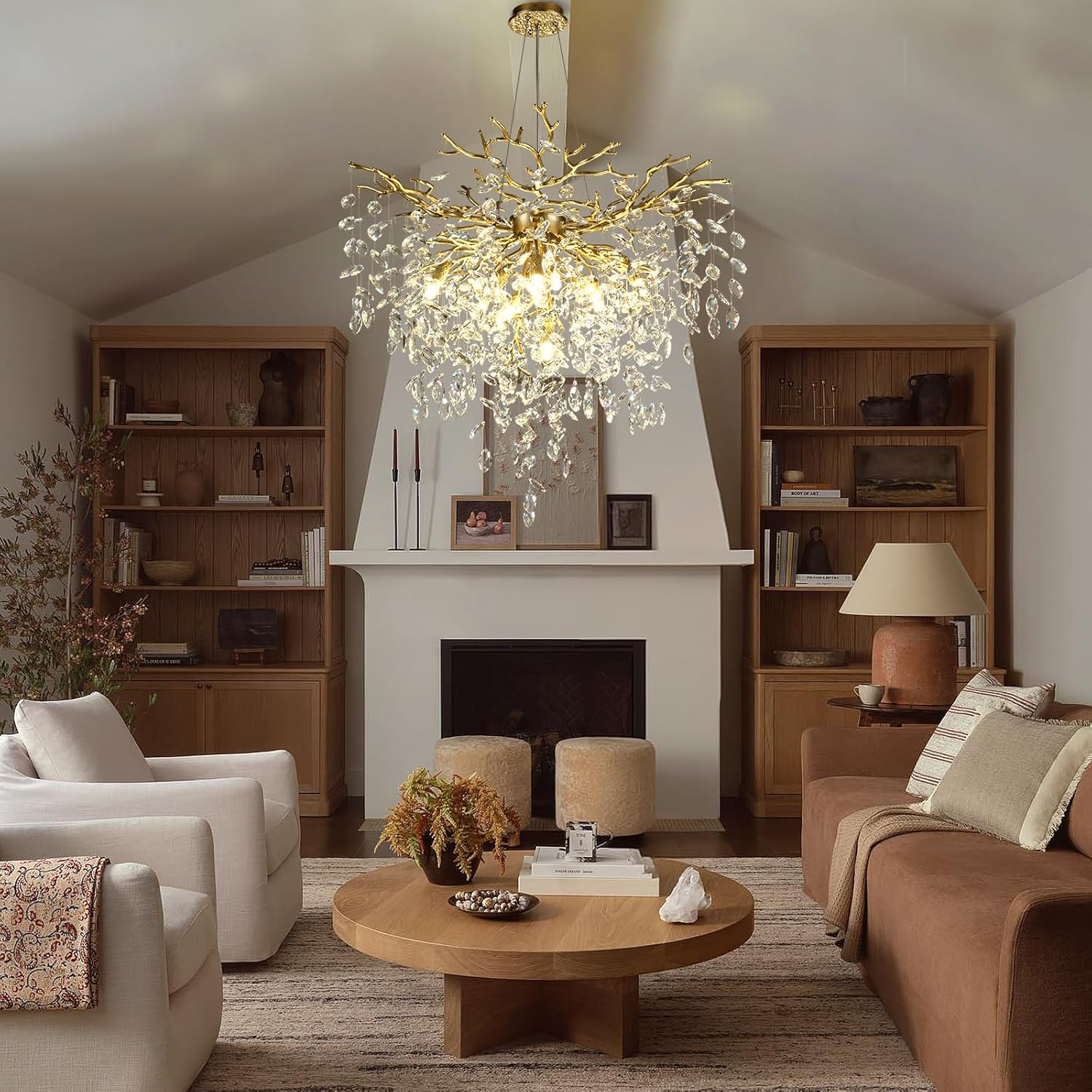 Solara Round Tree Branch Chandelier 24" 32" 40" Tree Branch