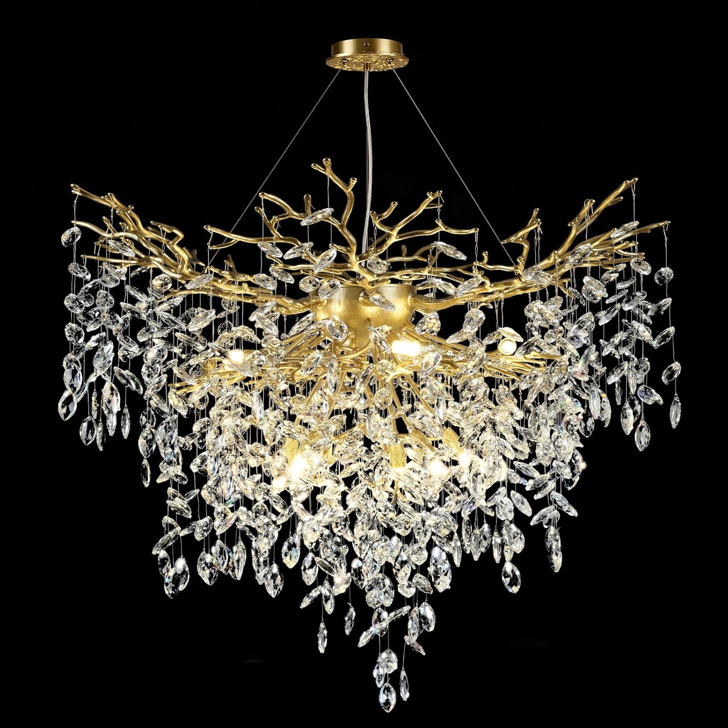 Solara Round Tree Branch Chandelier 24" 32" 40" Tree Branch