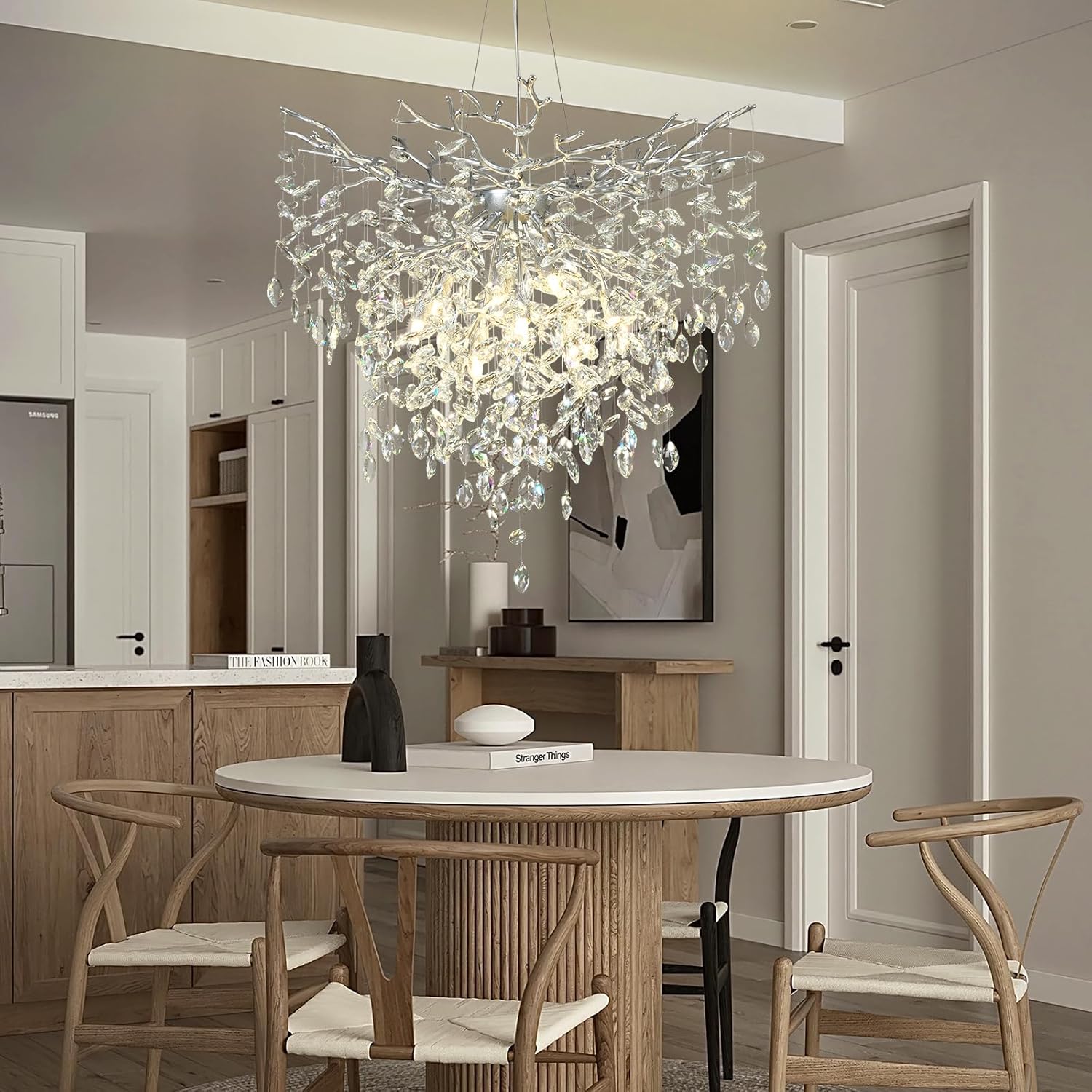 Solara Round Tree Branch Chandelier 24" 32" 40" Tree Branch