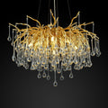 Gold Raindrop Crystal Chandelier,  Tree Branch Chandelier for Dining Room - Fast Delivery-1-Luxehomezone