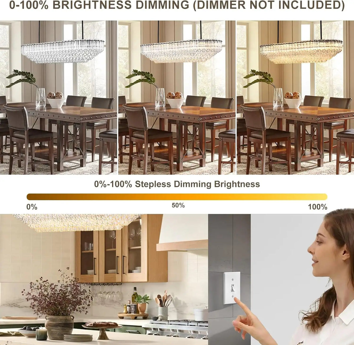 $5000+ Purchase Gift | Clear Glass Linear Chandelier 43"