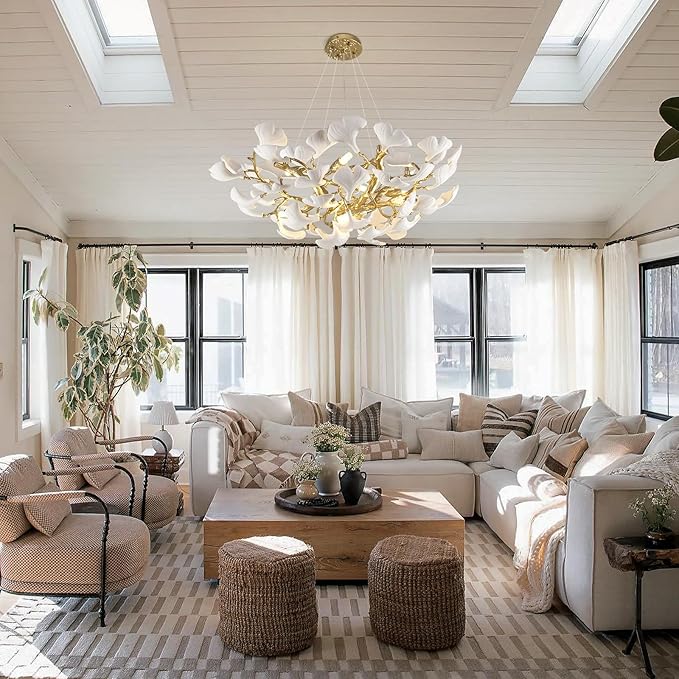 Ginkgo Round Chandelier 32''