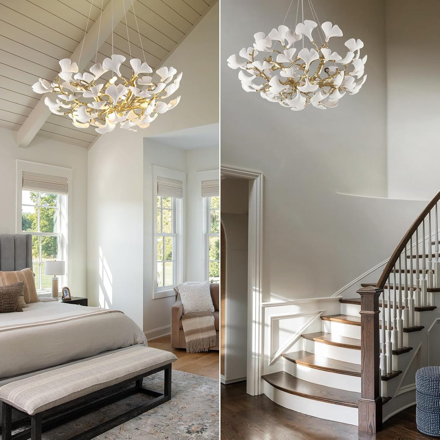 Ginkgo Round Chandelier 32''