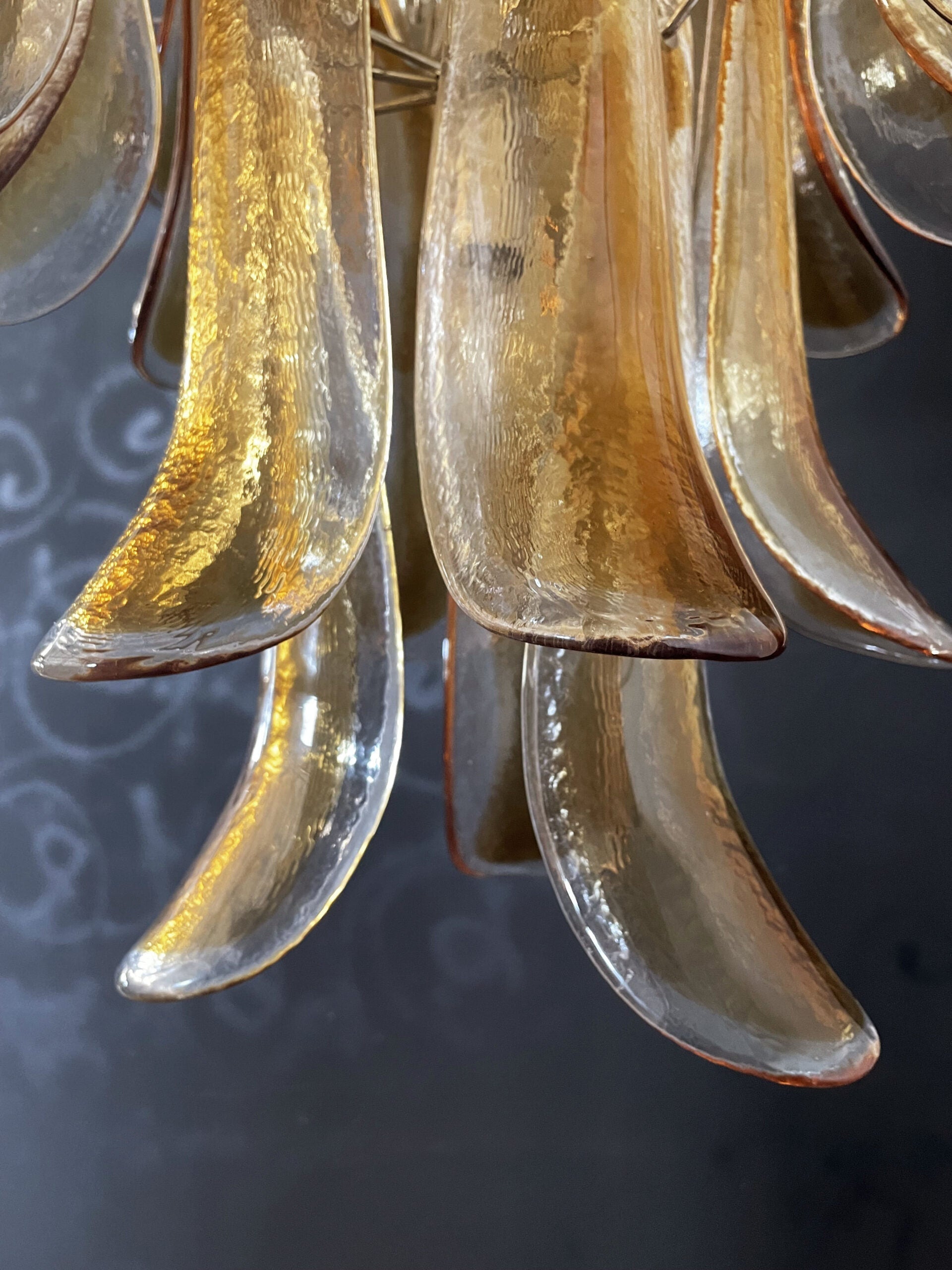 Murano Chandelier 75 Yellow Petal Glass