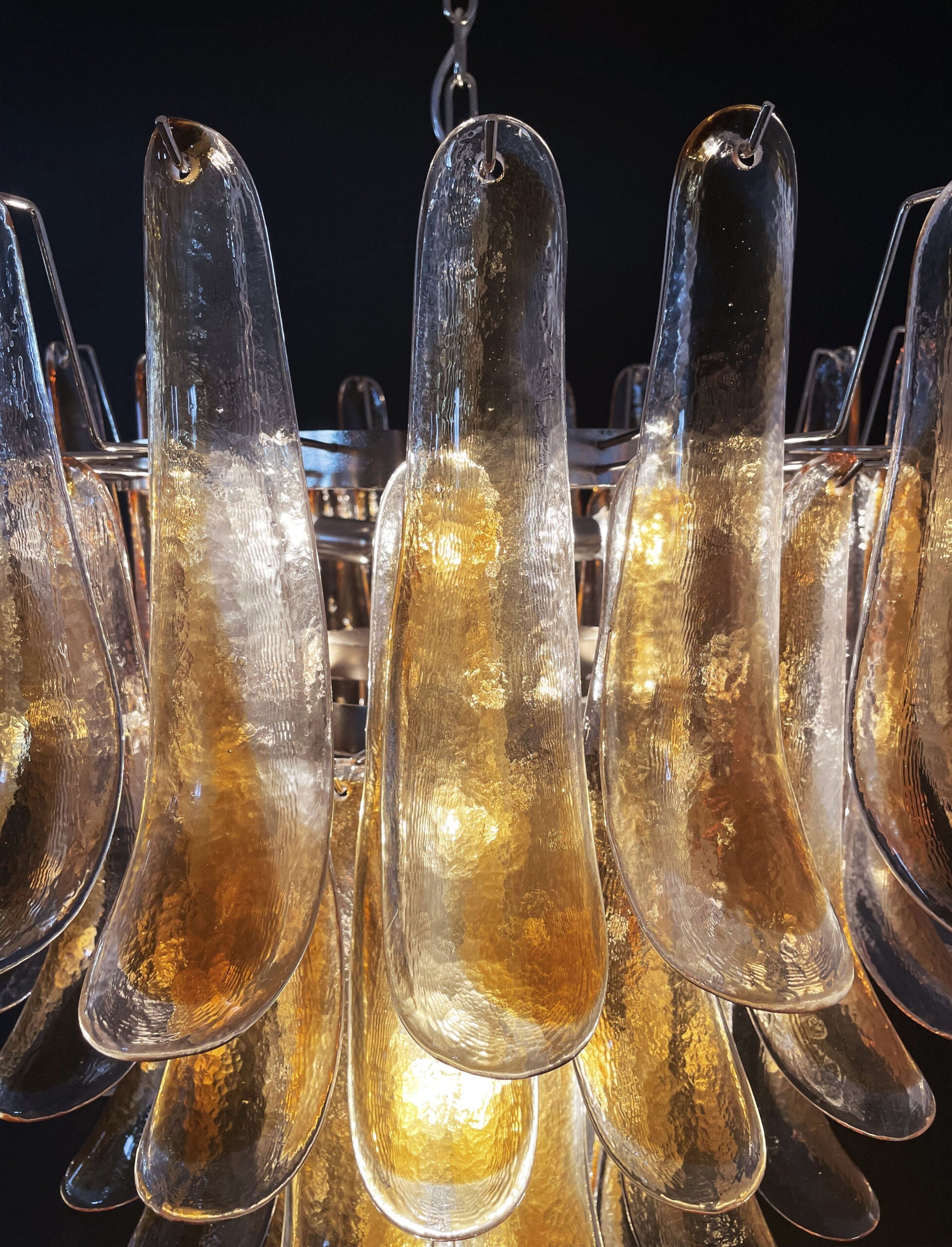 Murano Chandelier 75 Yellow Petal Glass