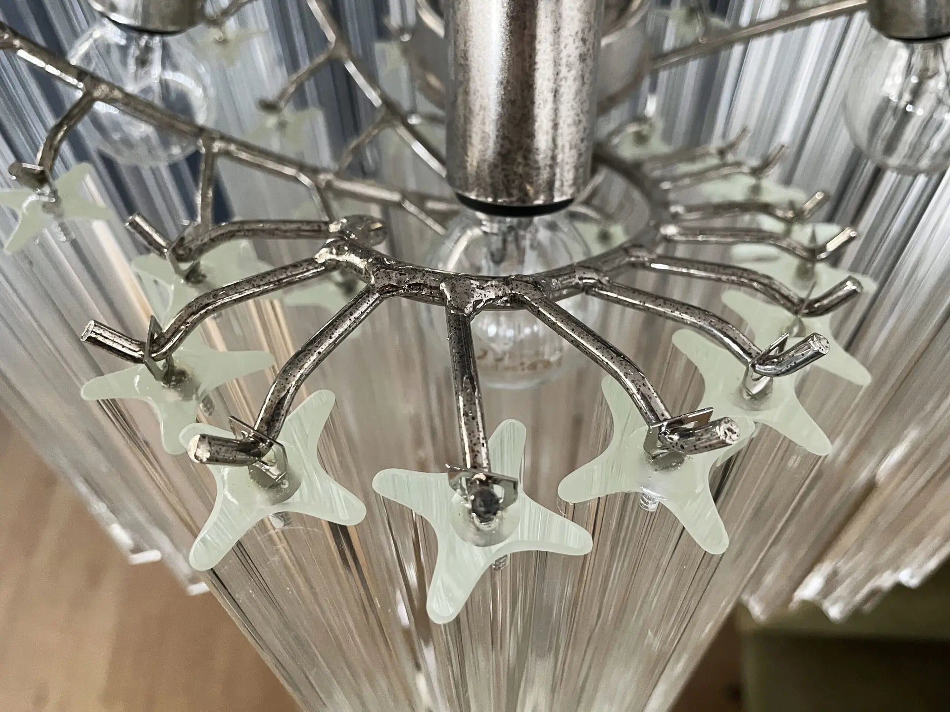 Murano Chandelier 60 Clear Prism Glasses