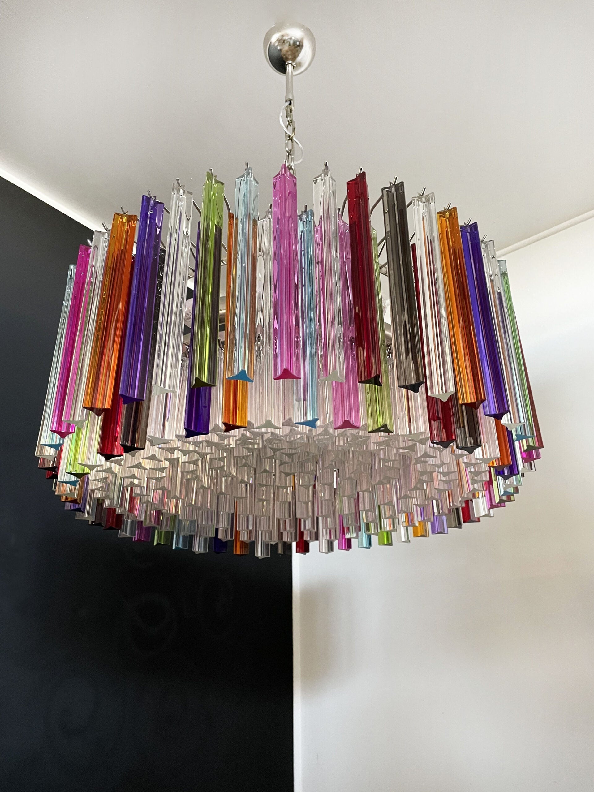 Murano Chandelier 265 Multicolored Prism Glasses