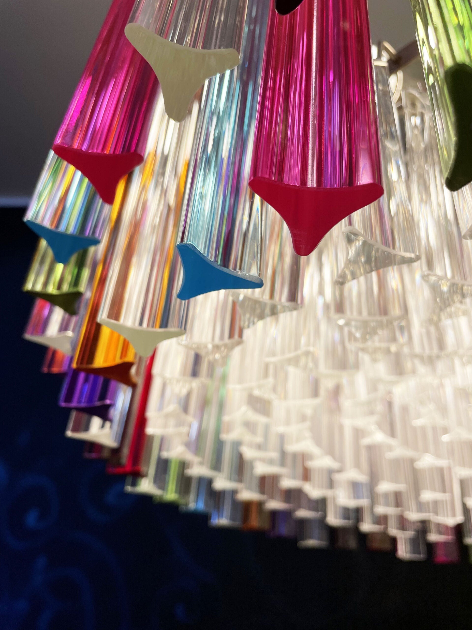 Murano Chandelier 265 Multicolored Prism Glasses
