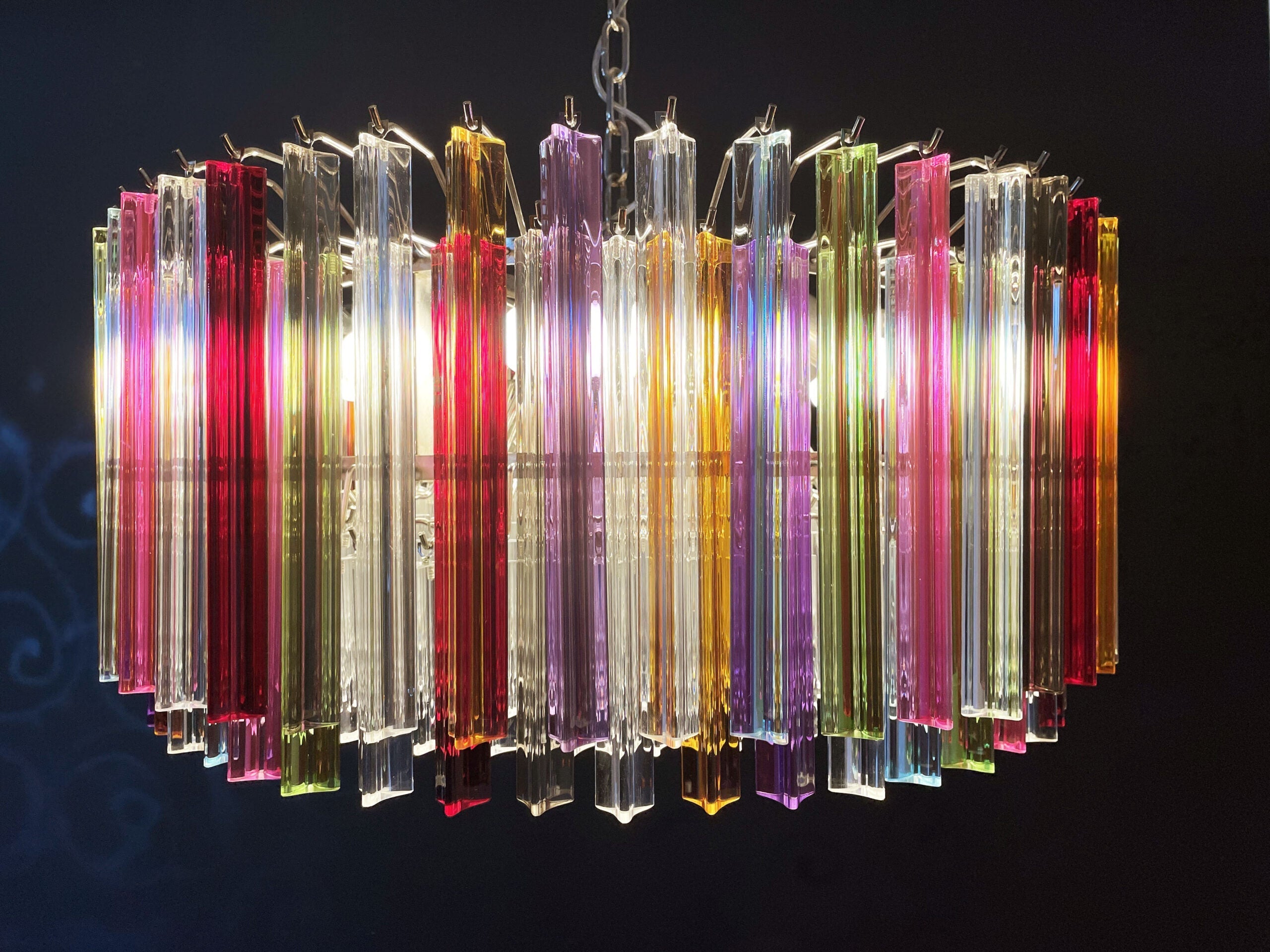 Murano Chandelier 265 Multicolored Prism Glasses