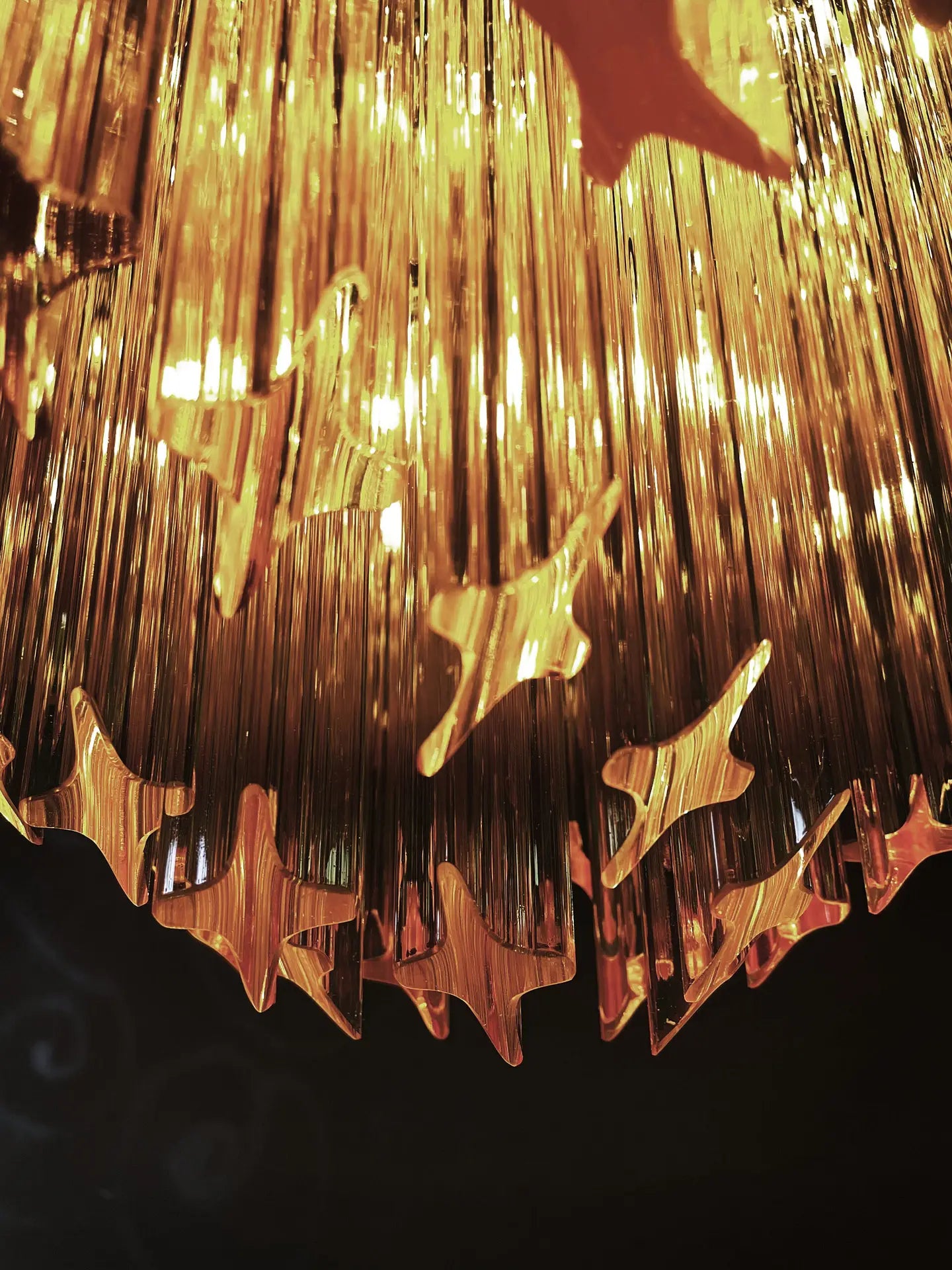 Murano Chandelier 60 Yellow Prism Glass