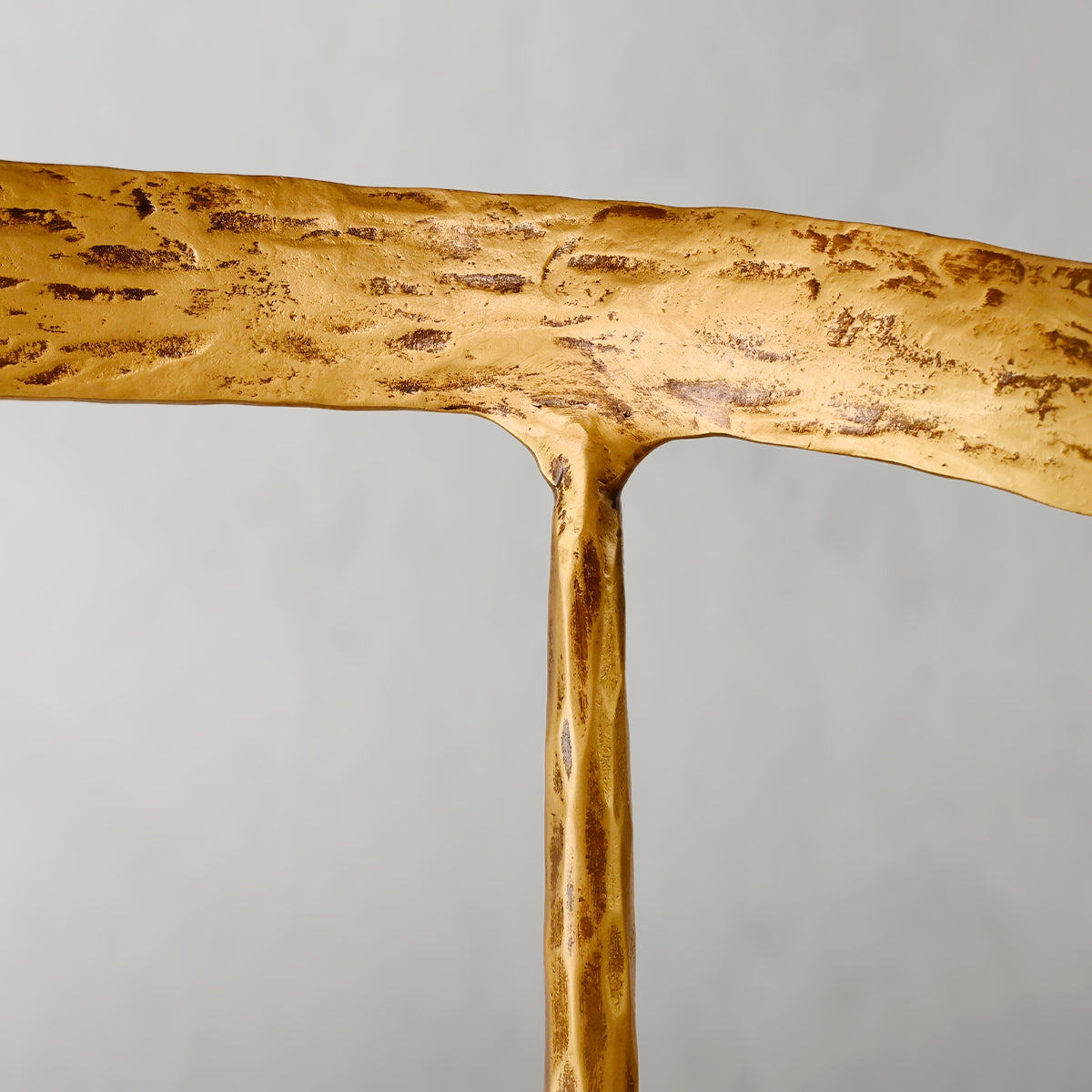 Hand-Forged Metal Curved Chair