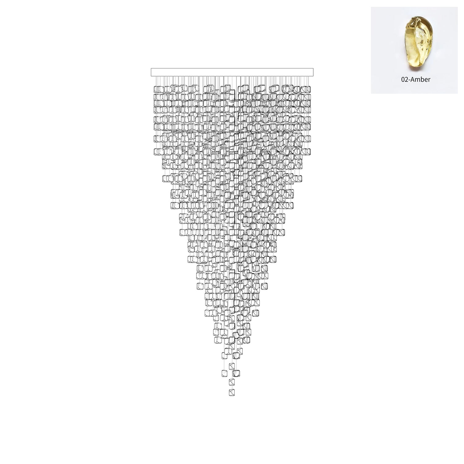 Crystal Stone Chandelier