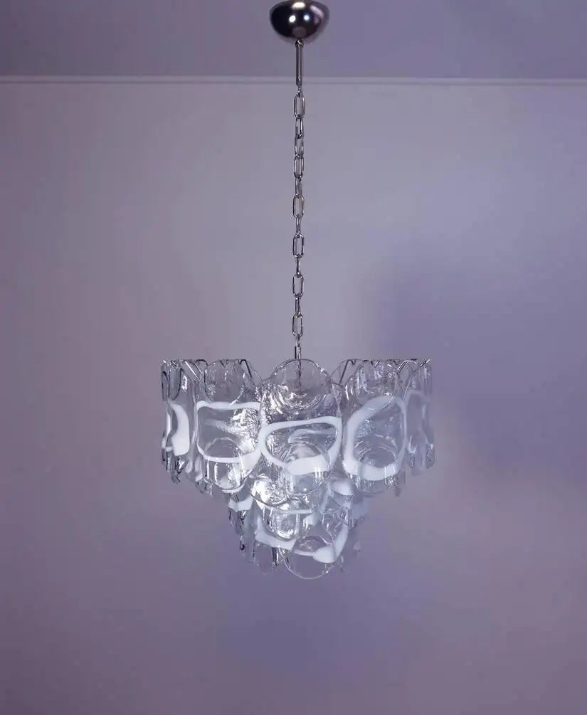 Vintage Italian Murano Chandelier 36 Glasses