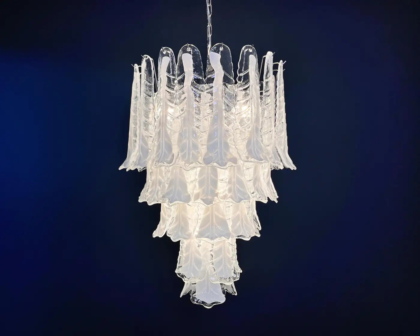 Italian vintage Murano chandelier - 52 necktie glasses