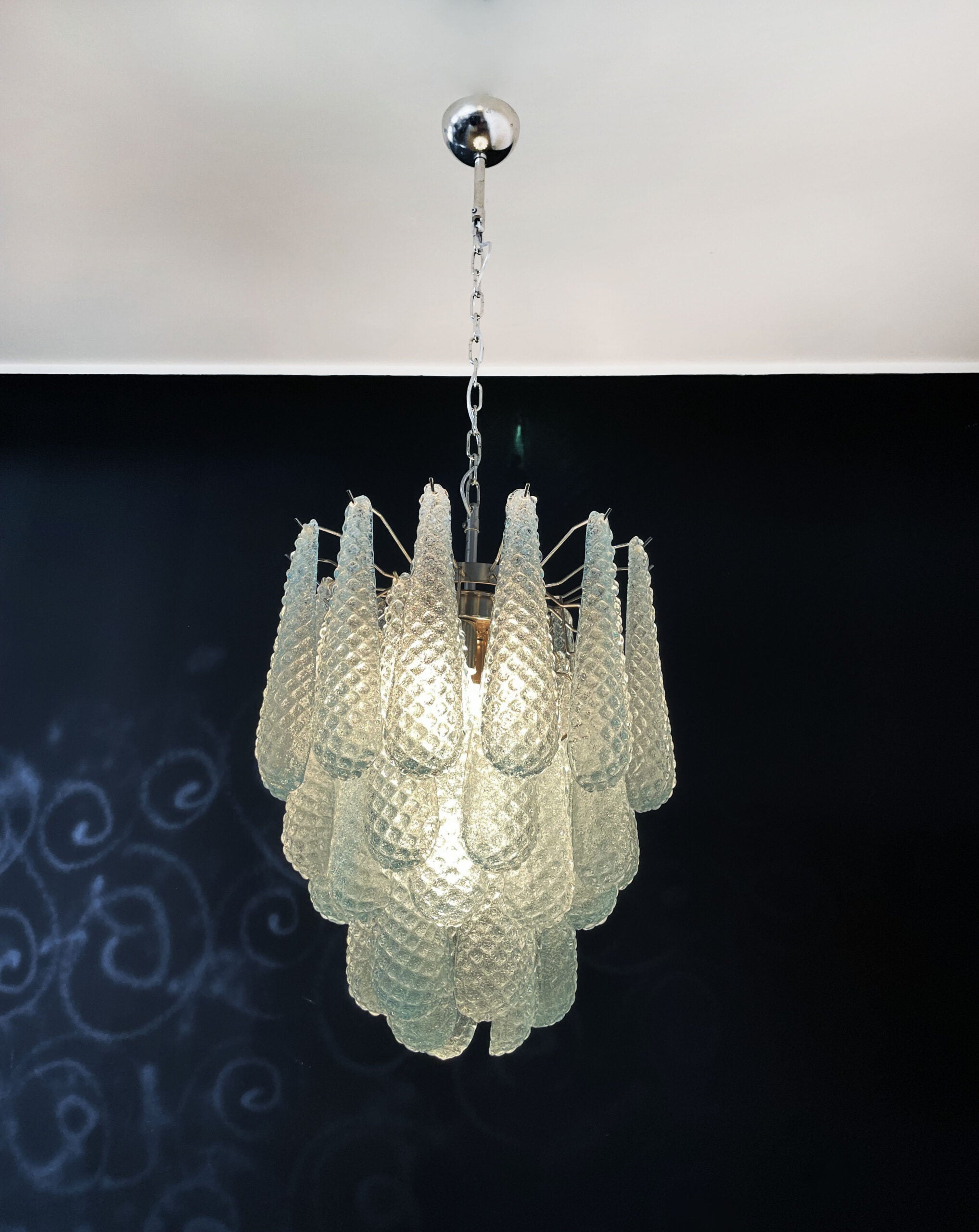 Murano Chandelier 41 Blue Drop Glass