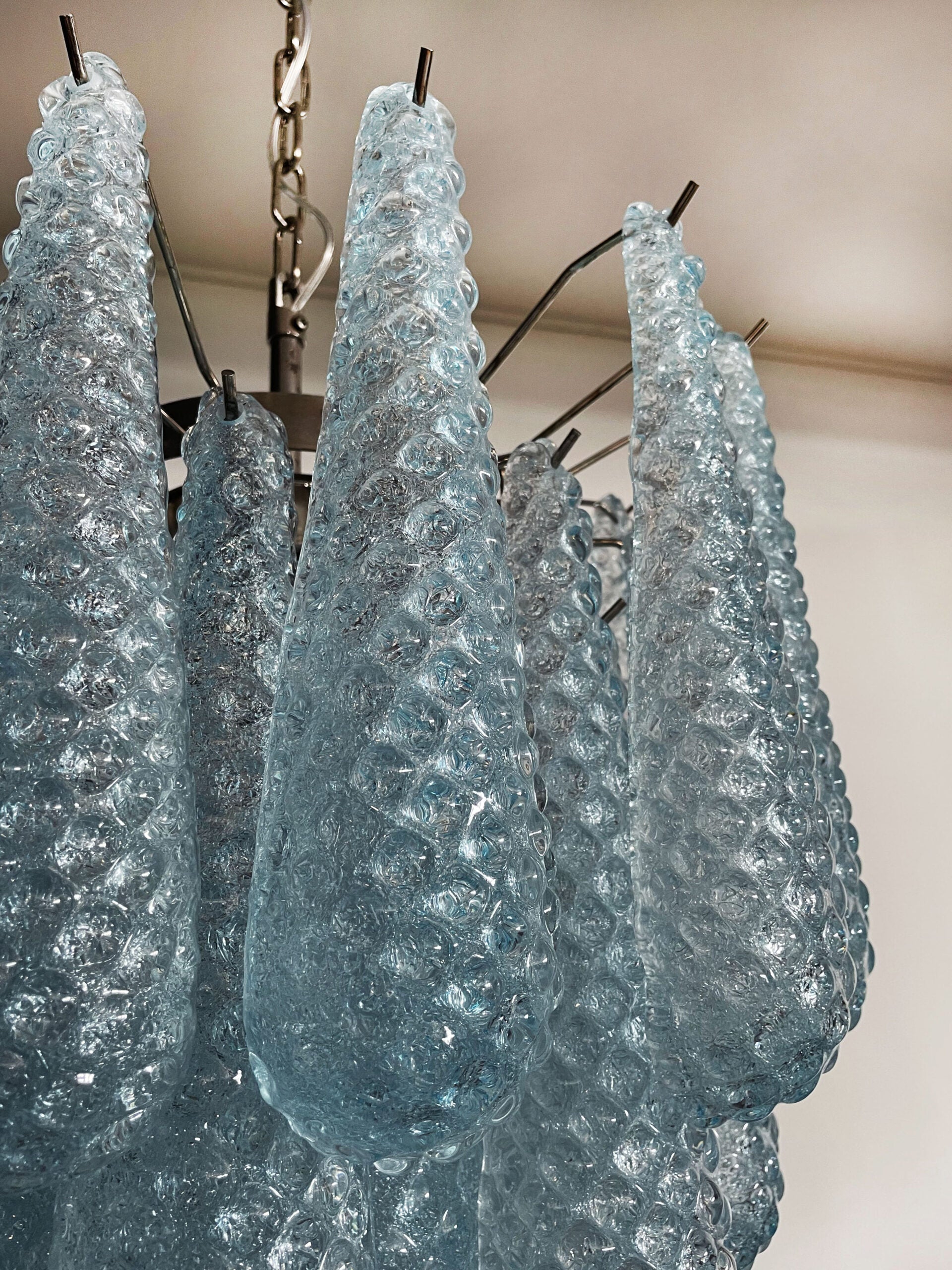 Murano Chandelier 41 Blue Drop Glass
