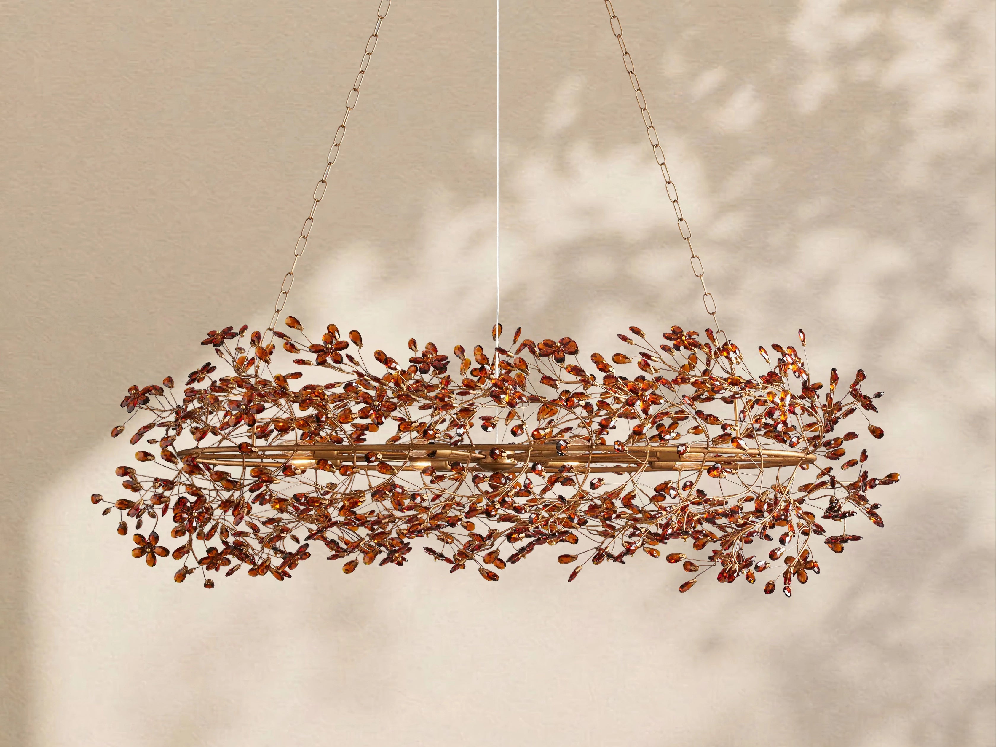 Fiore Colored Oval Chandelier 62" 74"