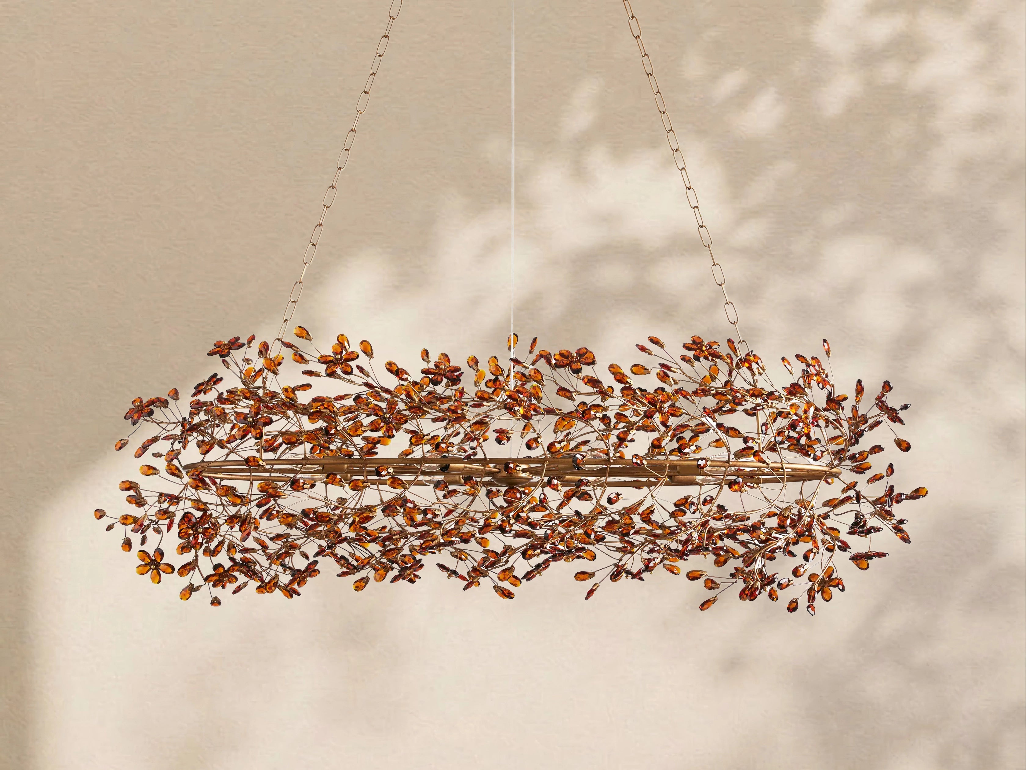 Fiore Colored Oval Chandelier 62" 74"