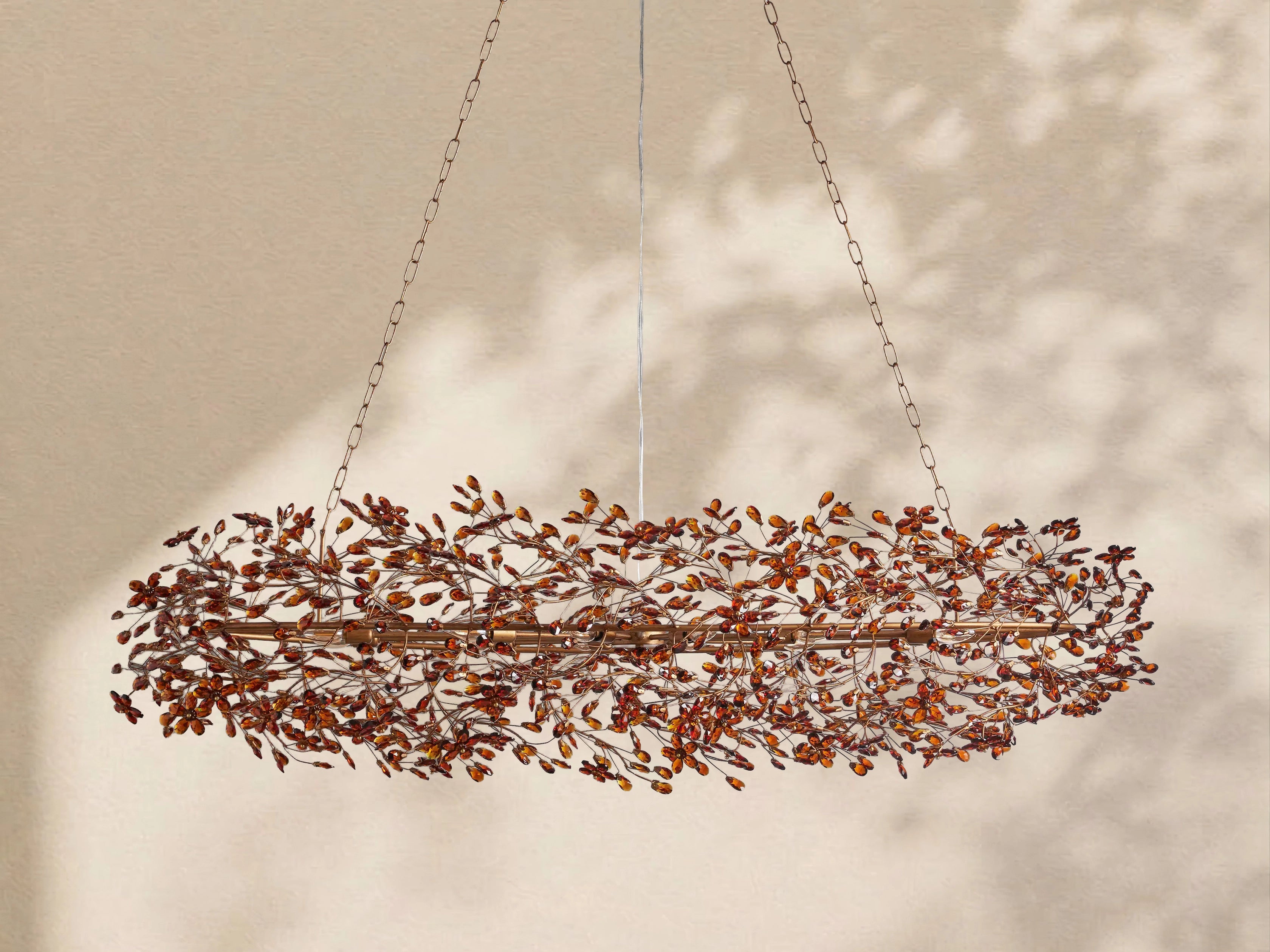 Fiore Colored Oval Chandelier 62" 74"