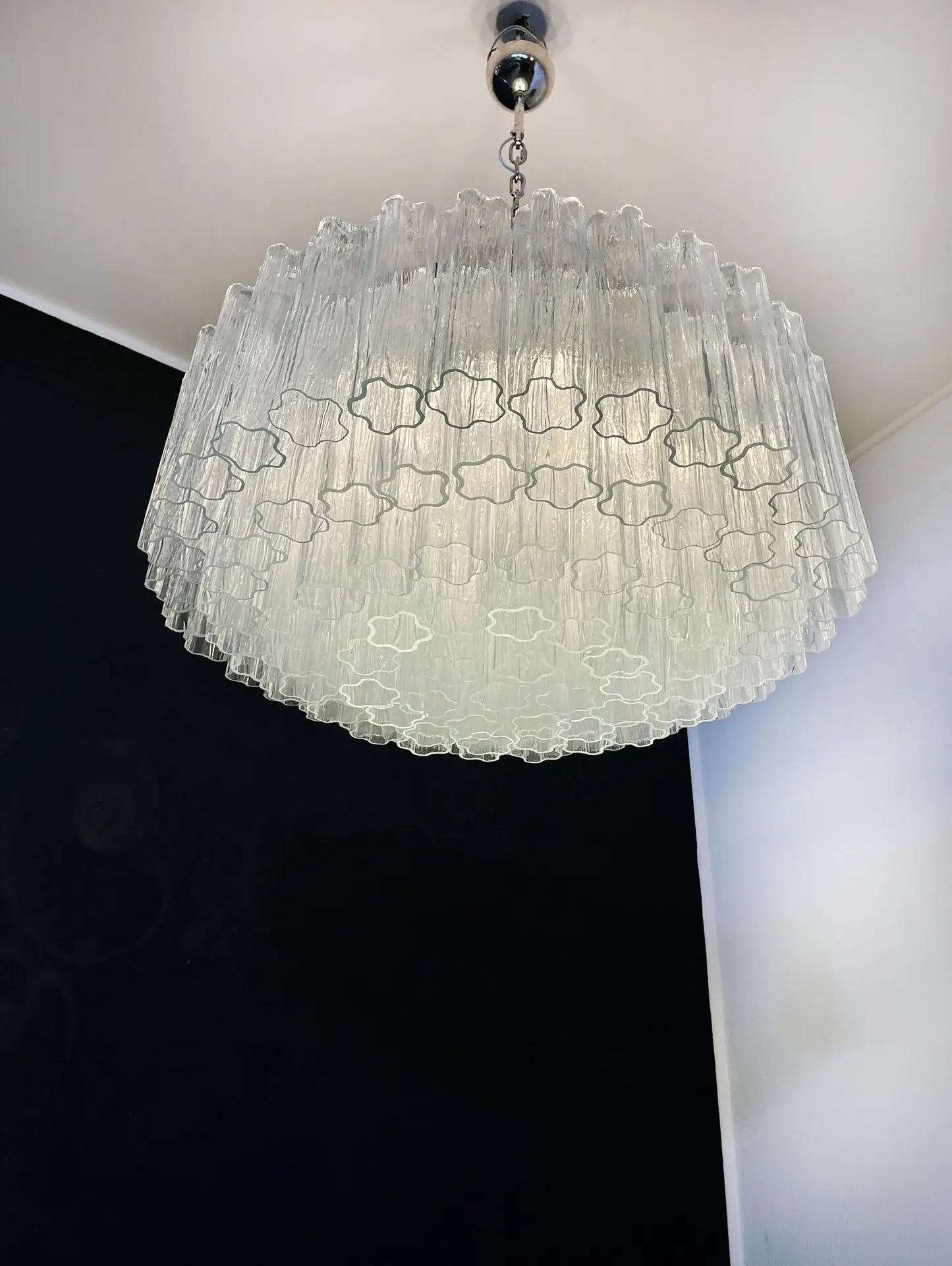 Murano Chandelier 101 Clear Glass Tubes