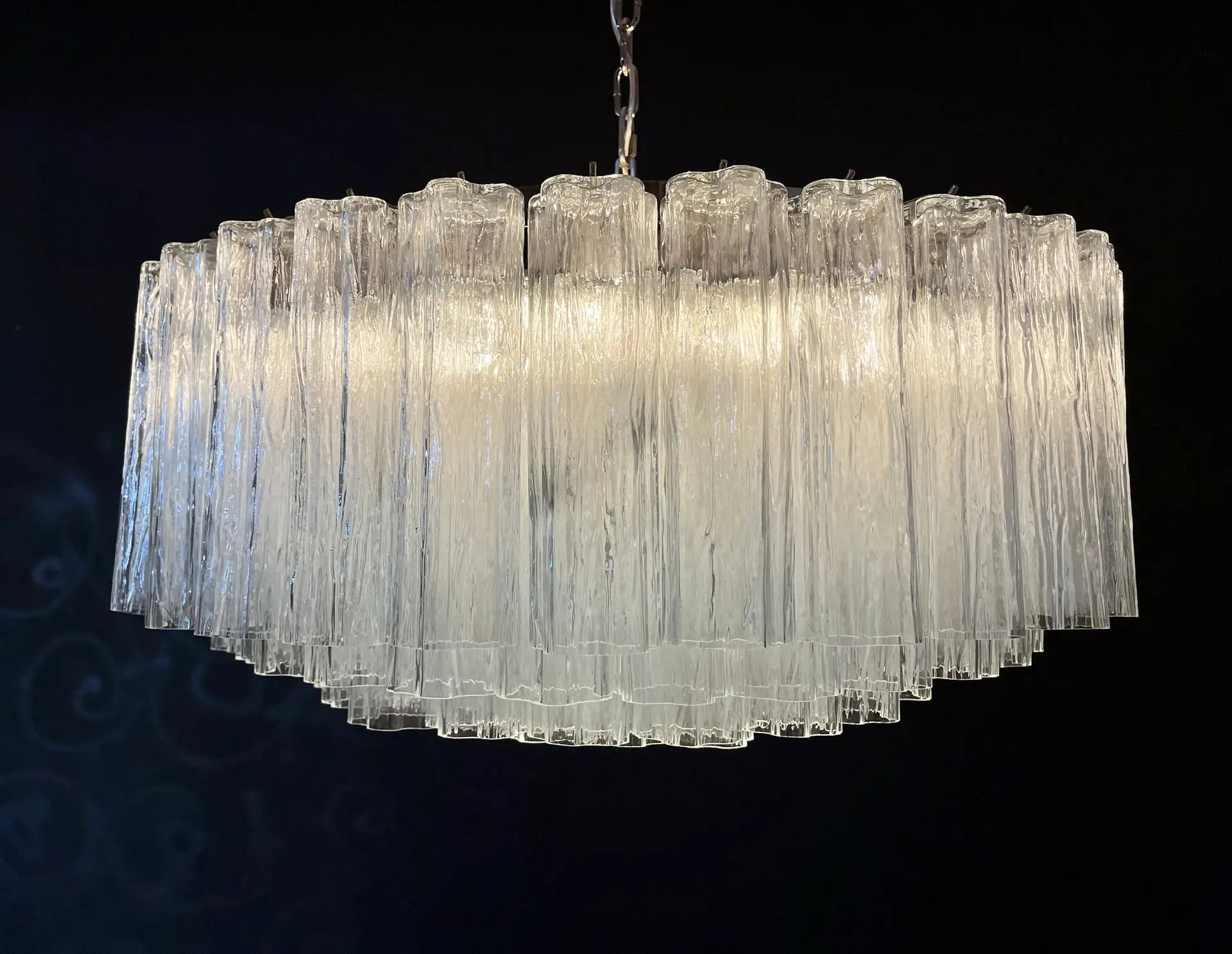 Murano Chandelier 101 Clear Glass Tubes