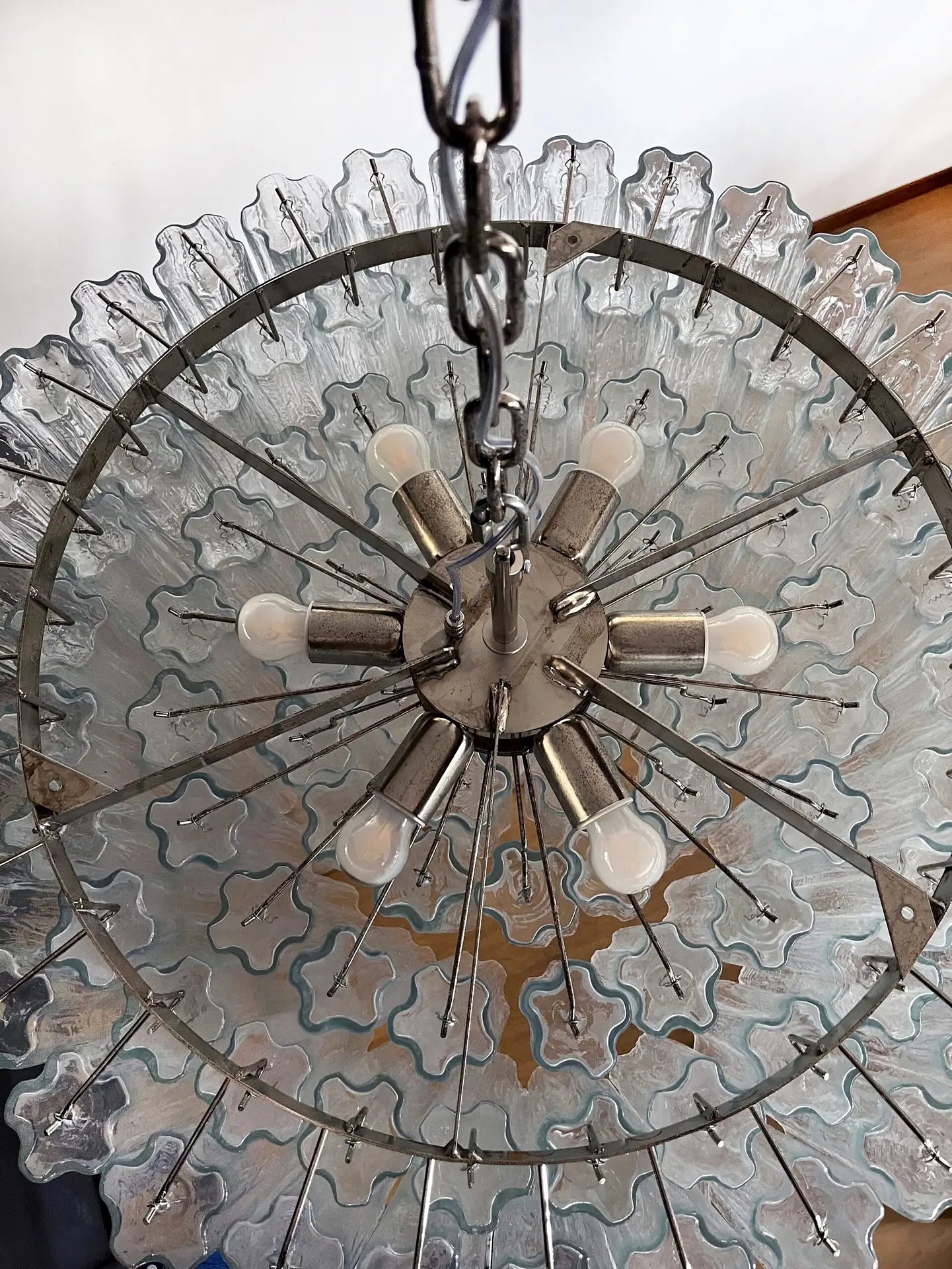Murano Chandelier 101 Clear Glass Tubes