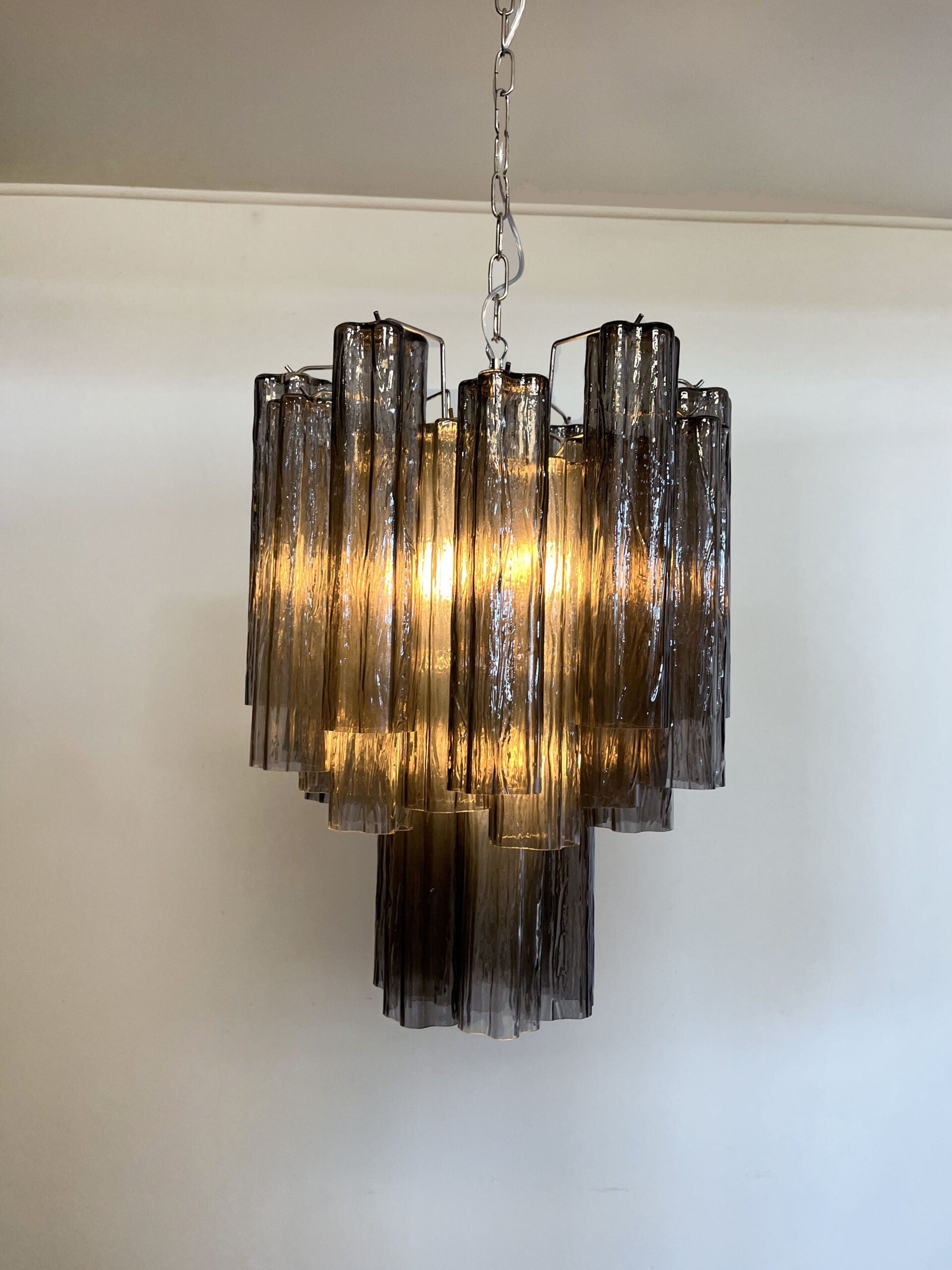 Murano Chandelier 30 Smoky Glass Tubes