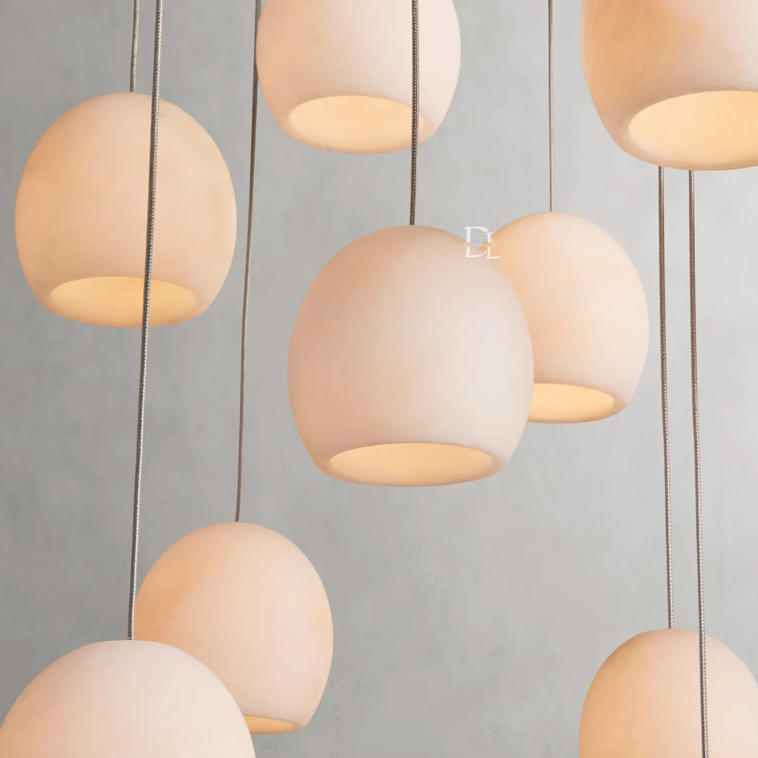 Arica Alabaster Linear Chandelier