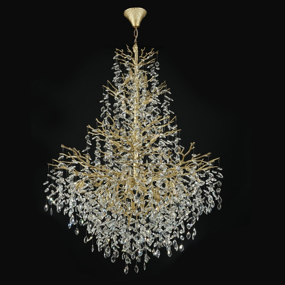 Silver Tree Branch Crystal High Ceilings Chandeliers - Fast Delivery-1-Luxehomezone