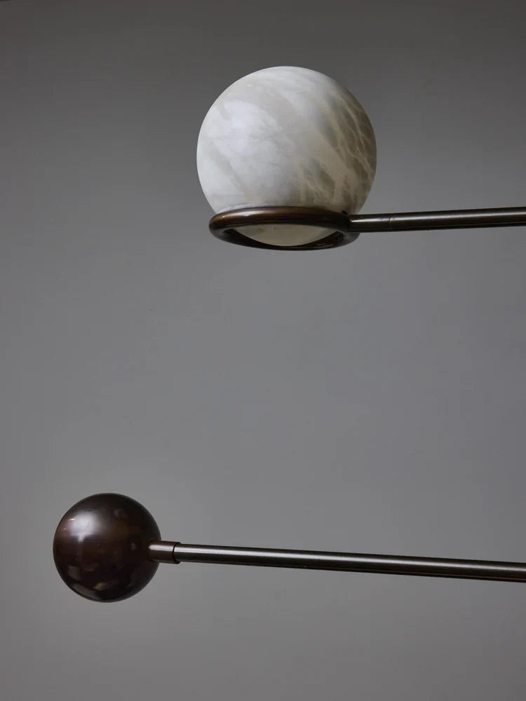 Alabaster Double Pendulum Chandelier
