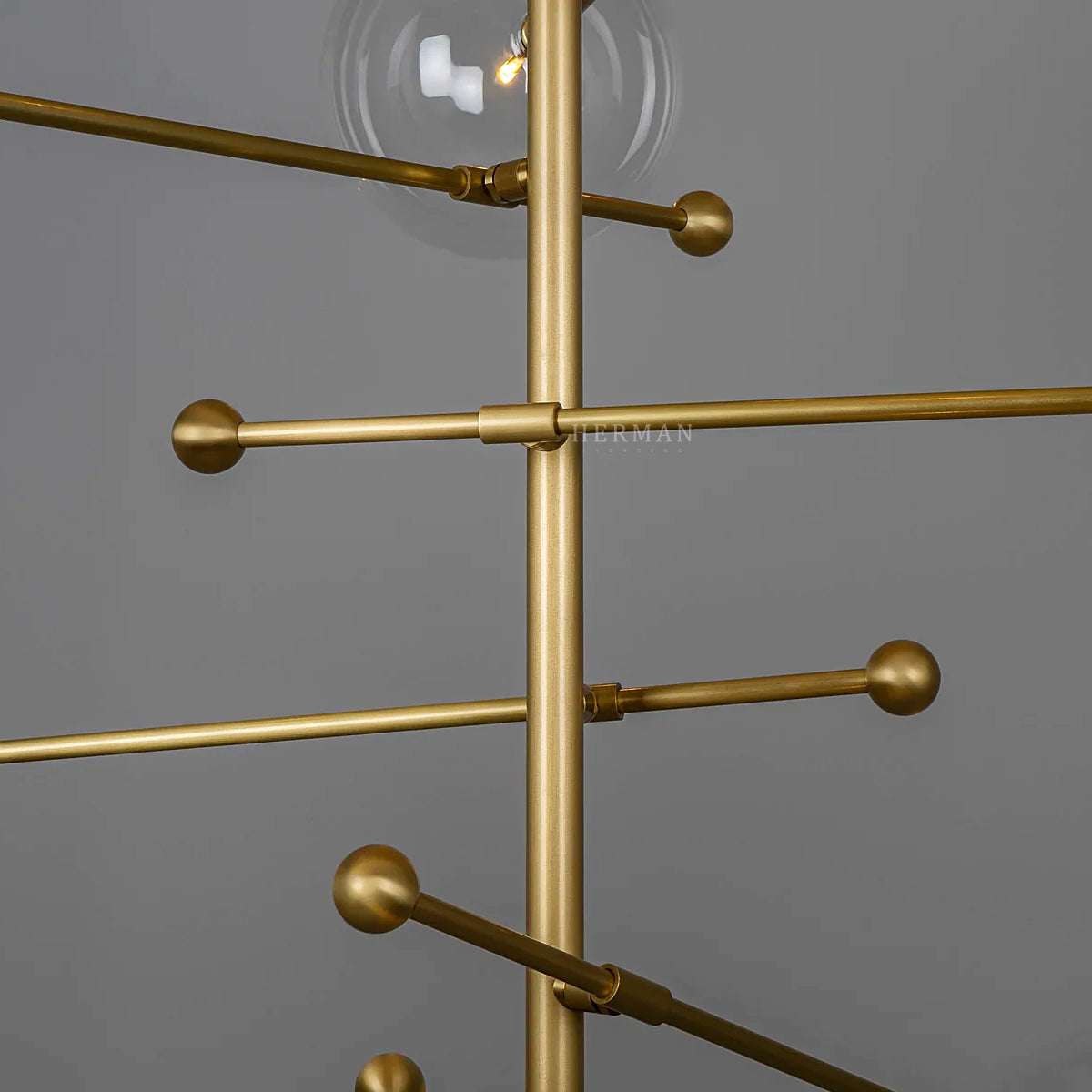 Aero 12-Light Modern Brass Chandelier
