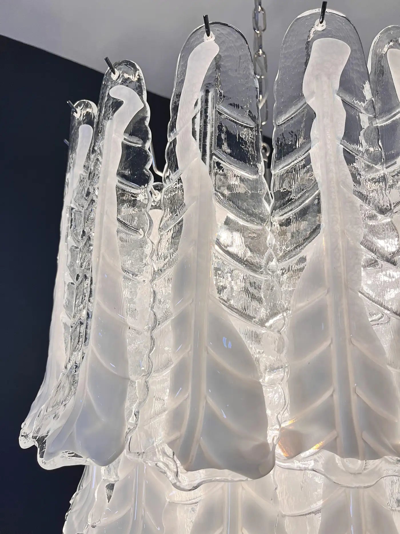 Italian vintage Murano chandelier - 52 necktie glasses