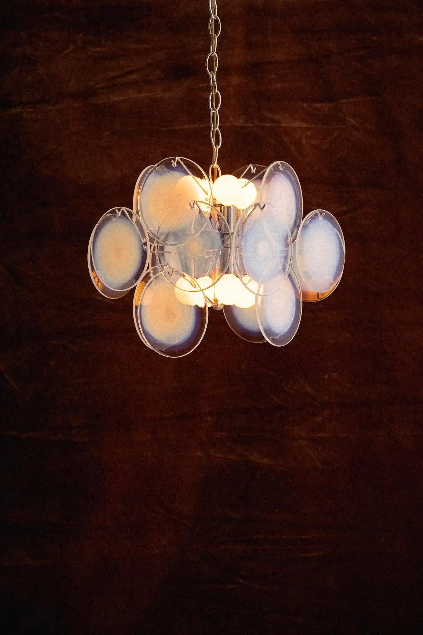 Vistosi Murano Glass Disc Chandelier