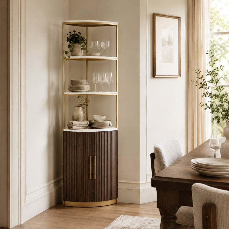 Finley Wooden Corner Cabinet