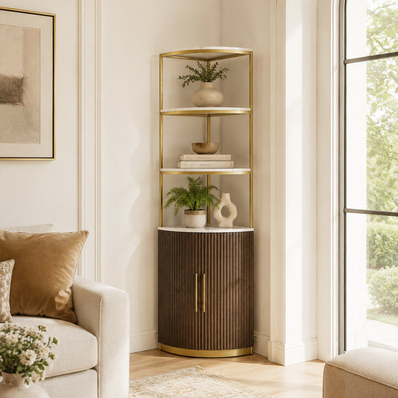 Finley Wooden Corner Cabinet