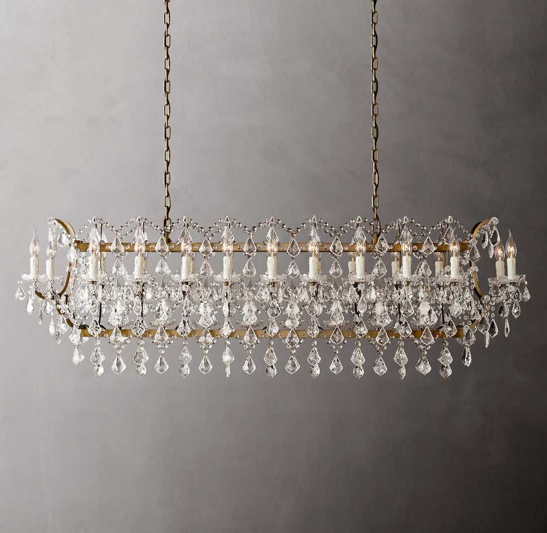 Rocco Iron & Crystal Round Chandelier 18''