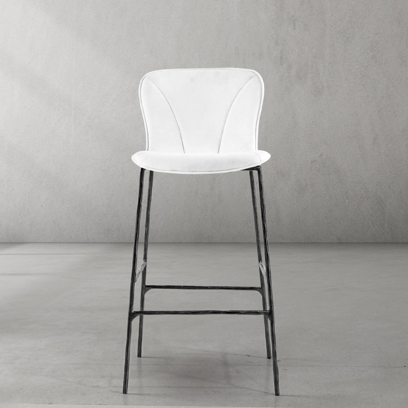 Hand-Forged Metal Modern Bar Chair
