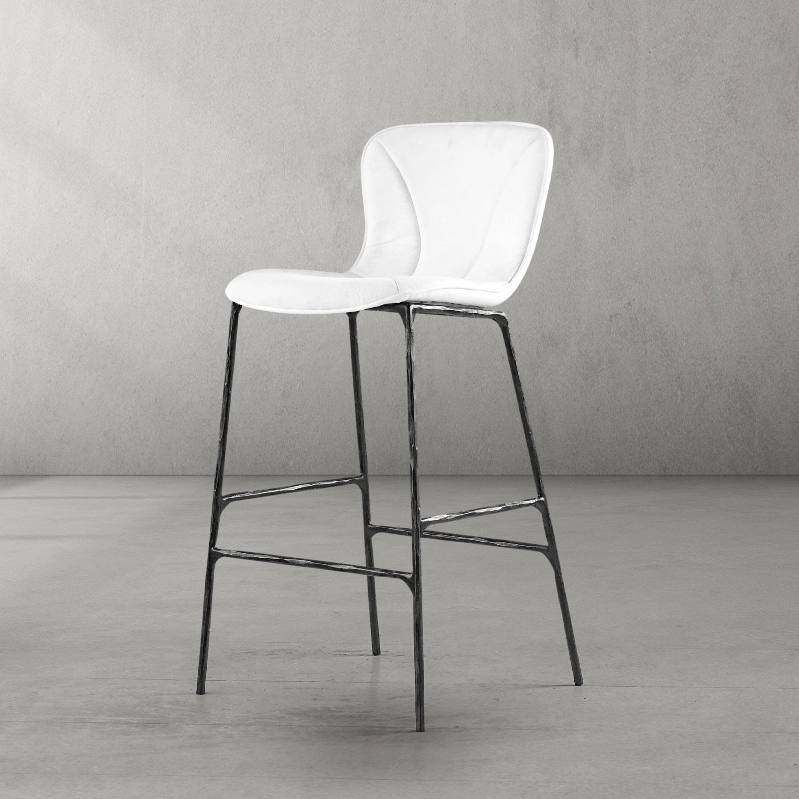 Hand-Forged Metal Modern Bar Chair
