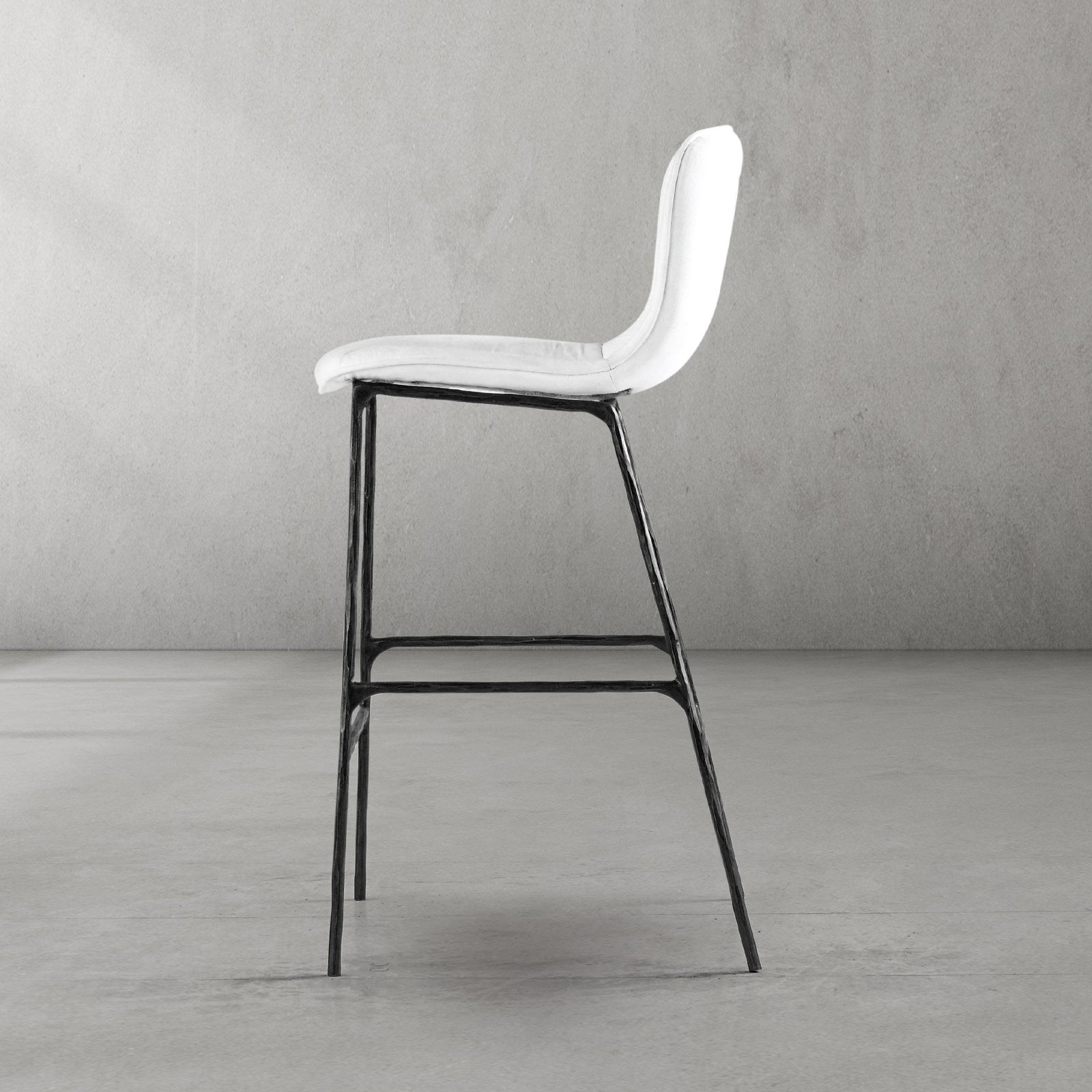 Hand-Forged Metal Modern Bar Chair