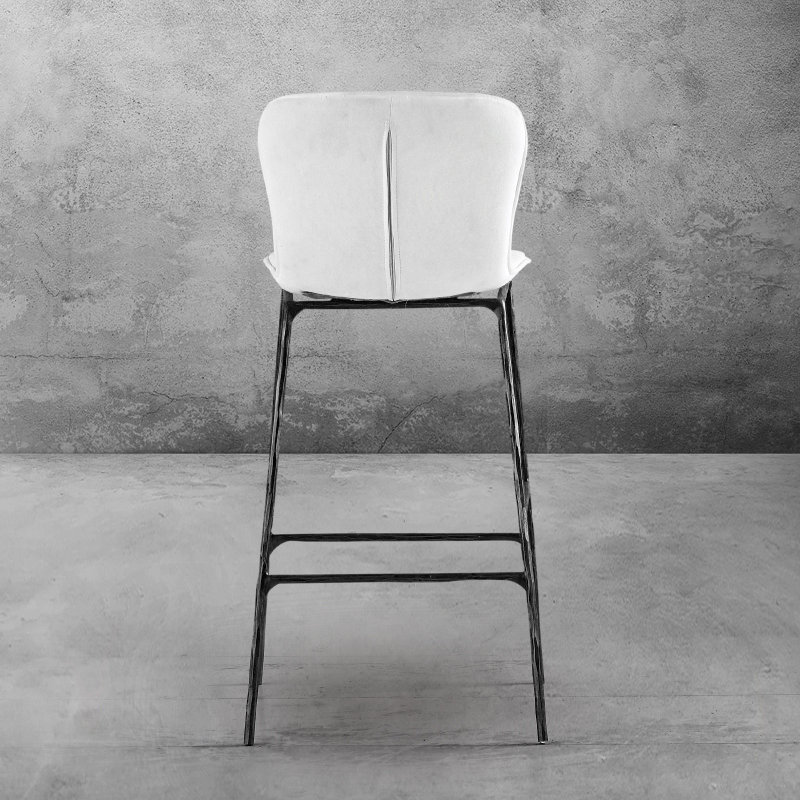 Hand-Forged Metal Modern Bar Chair