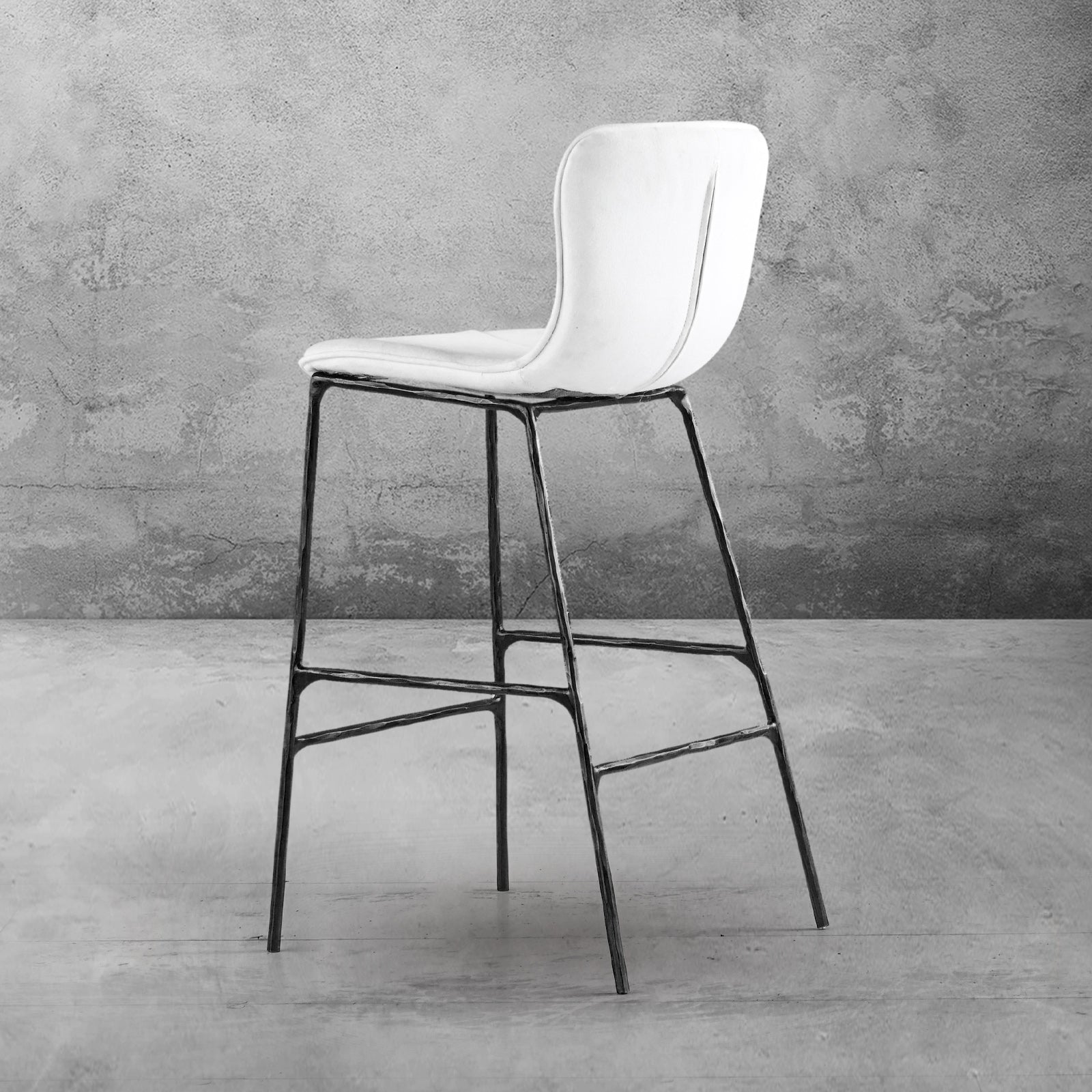 Hand-Forged Metal Modern Bar Chair